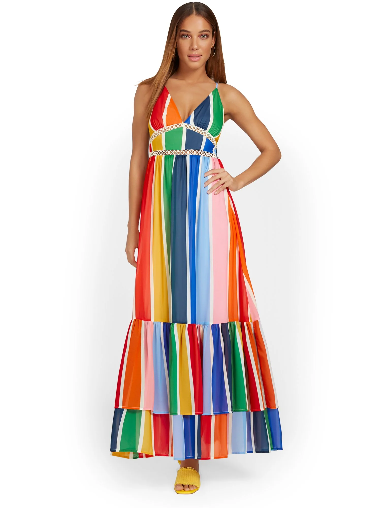 Flying Tomato Striped Tiered Maxi Dress - Brands We Love