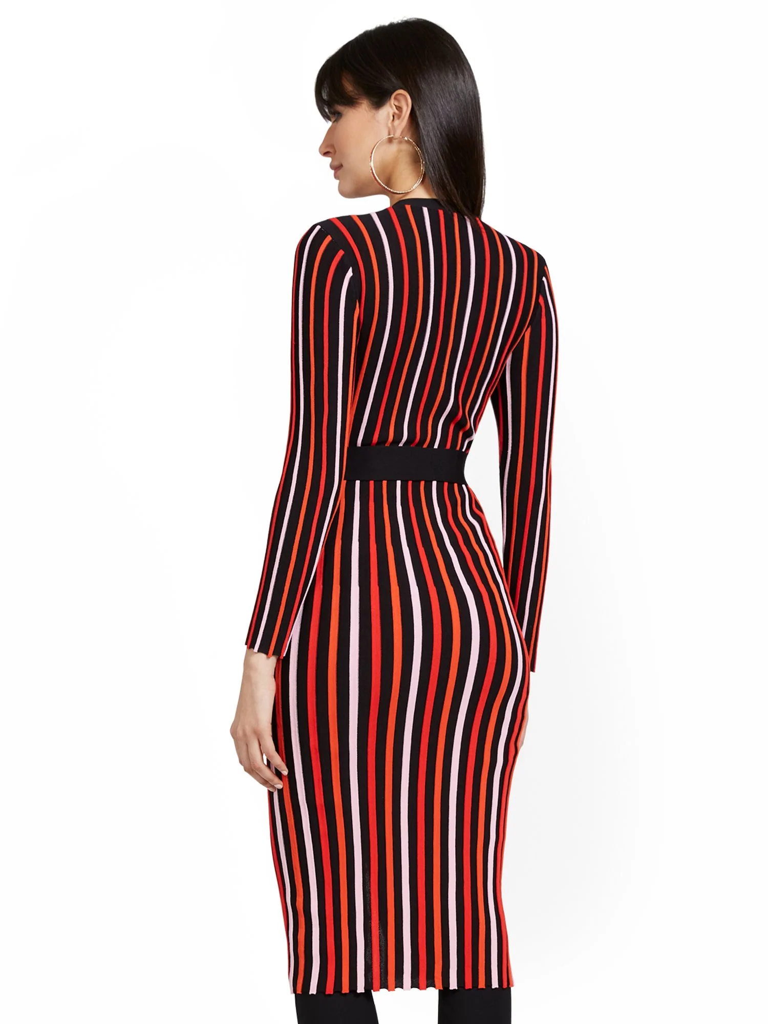Striped V-Neck Duster - Image 3