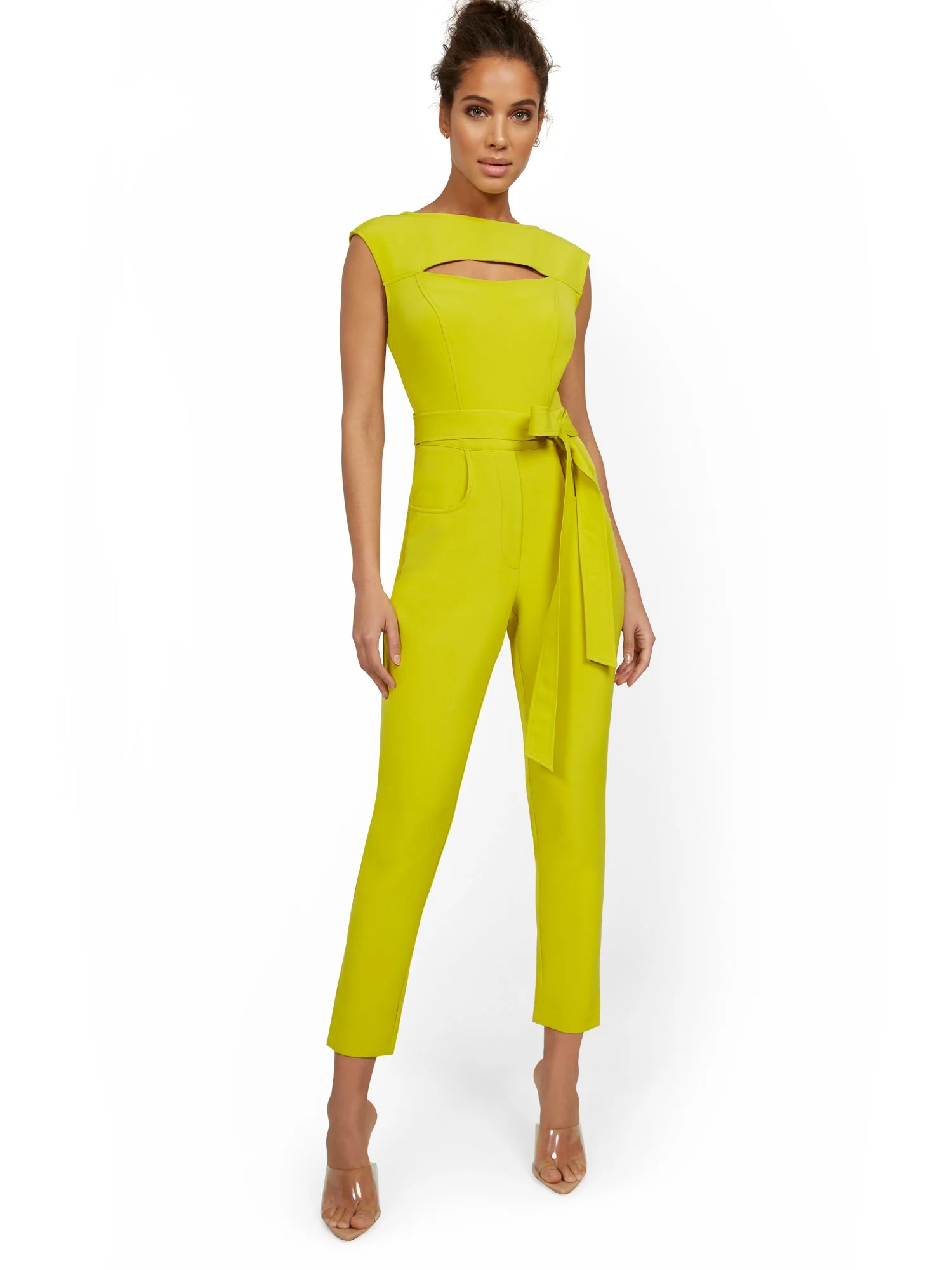 Structured Cap-Sleeve Jumpsuit - Image 8