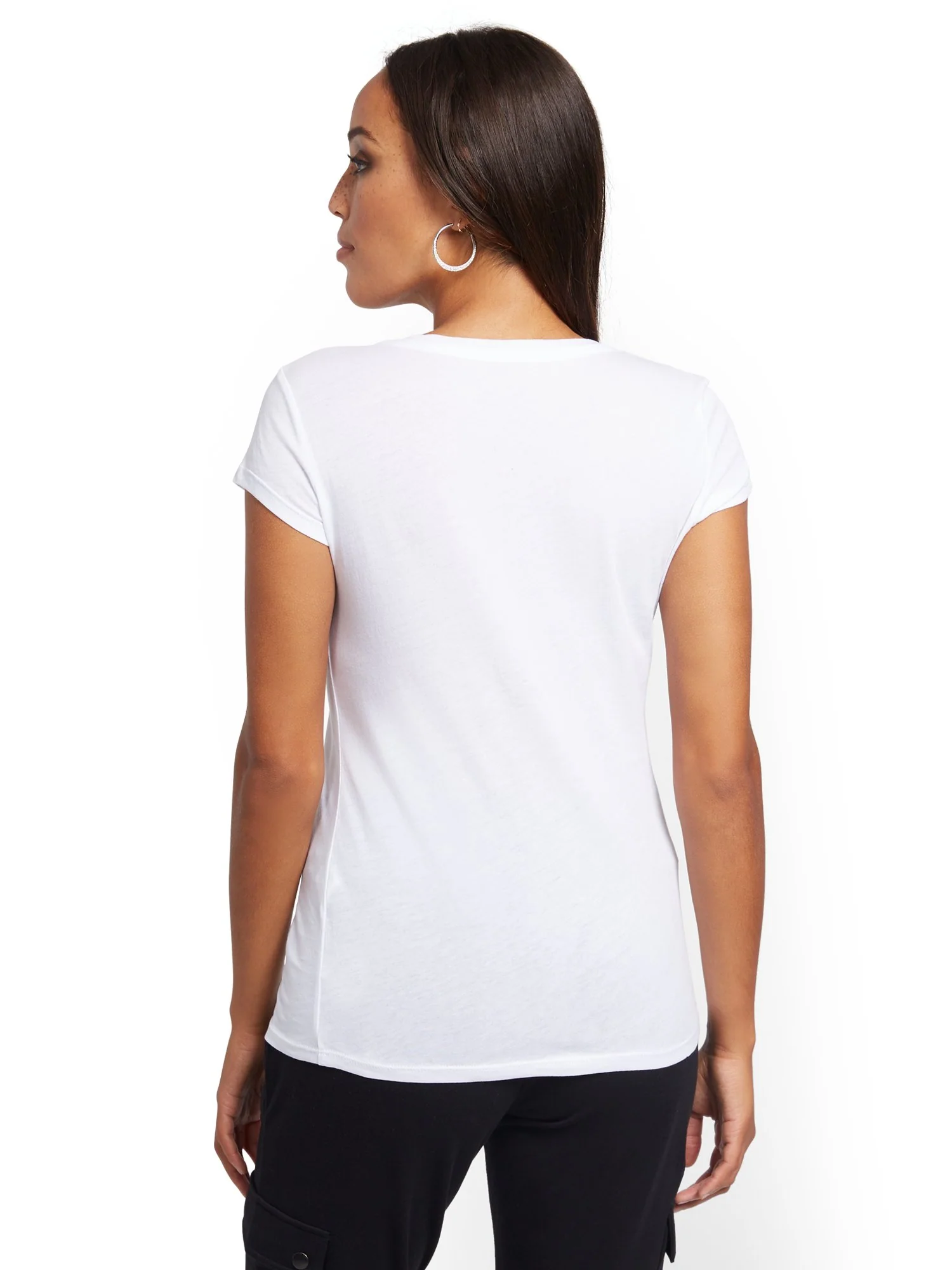 Studded 'Living My Best Life' Graphic Logo Tee - Image 3