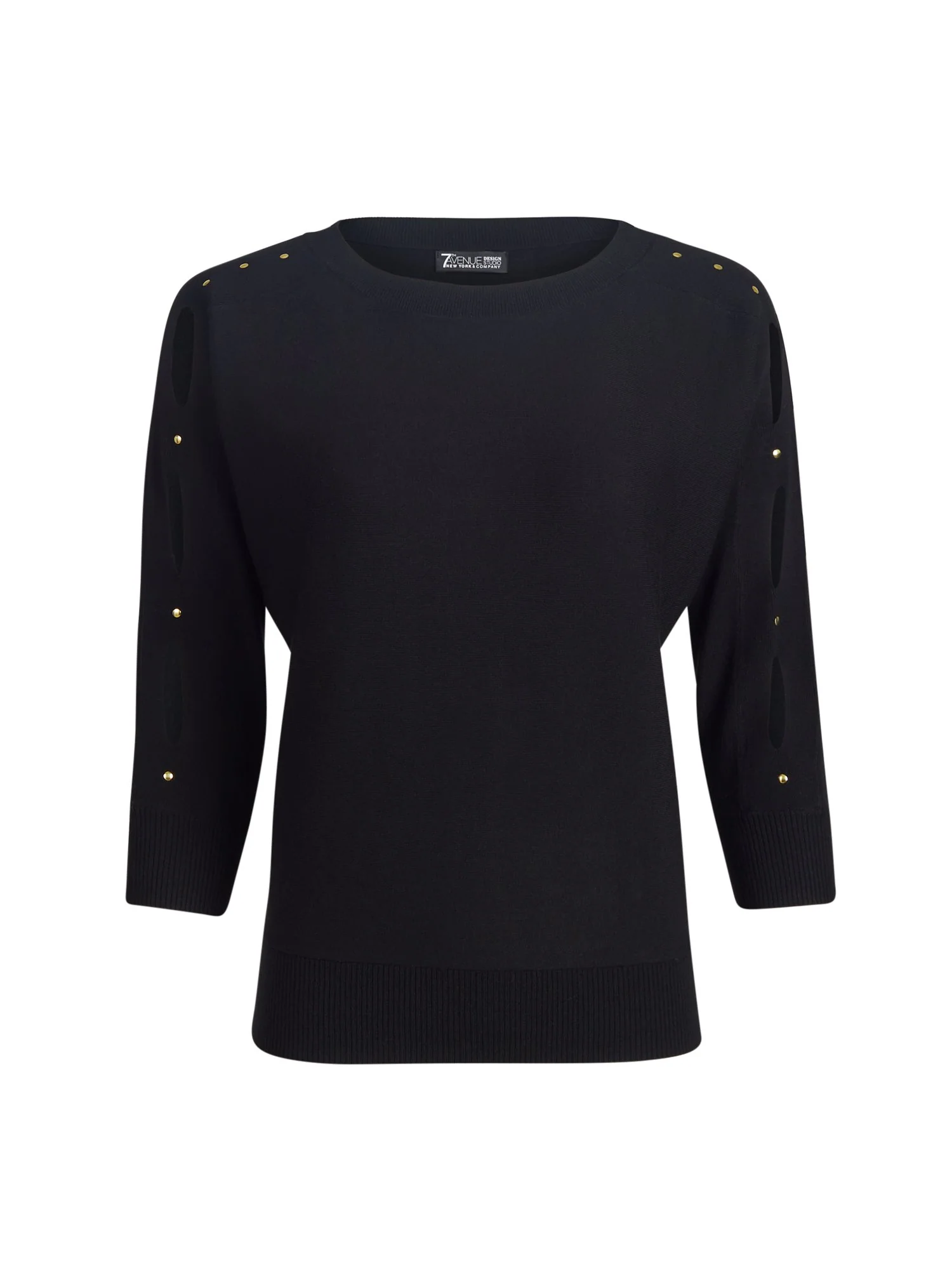 Studded Slit-Sleeve Dolman Sweater - Image 2