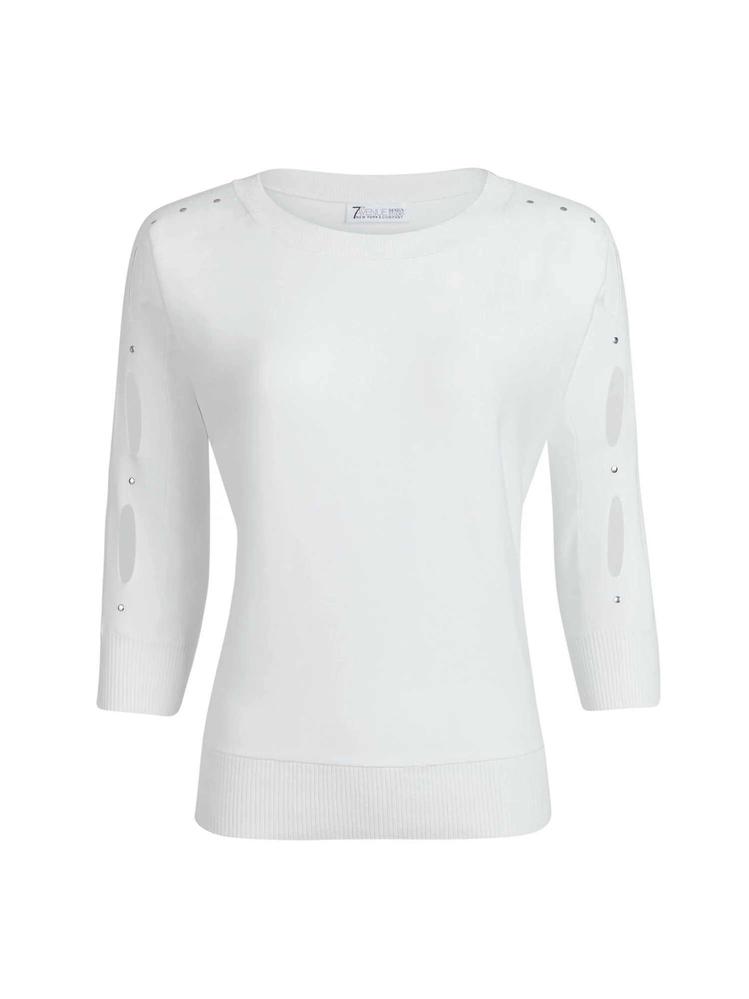 Studded Slit-Sleeve Dolman Sweater - Image 6