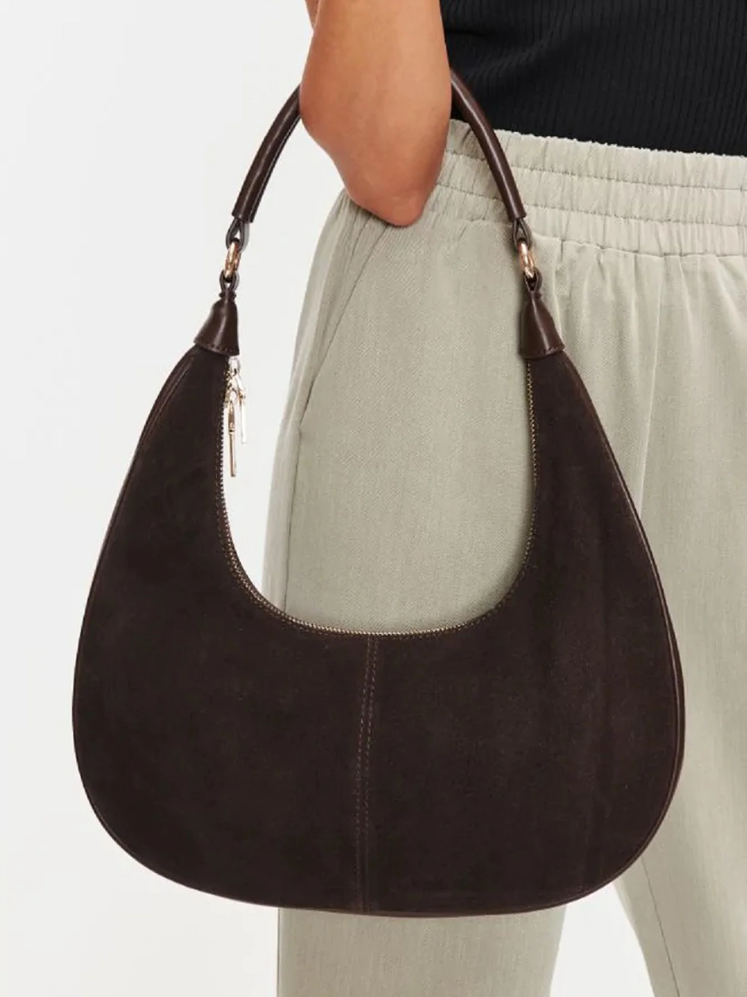 Moda Luxe Suede Front Baguette Shoulder Bag - Brands We Love - Image 6