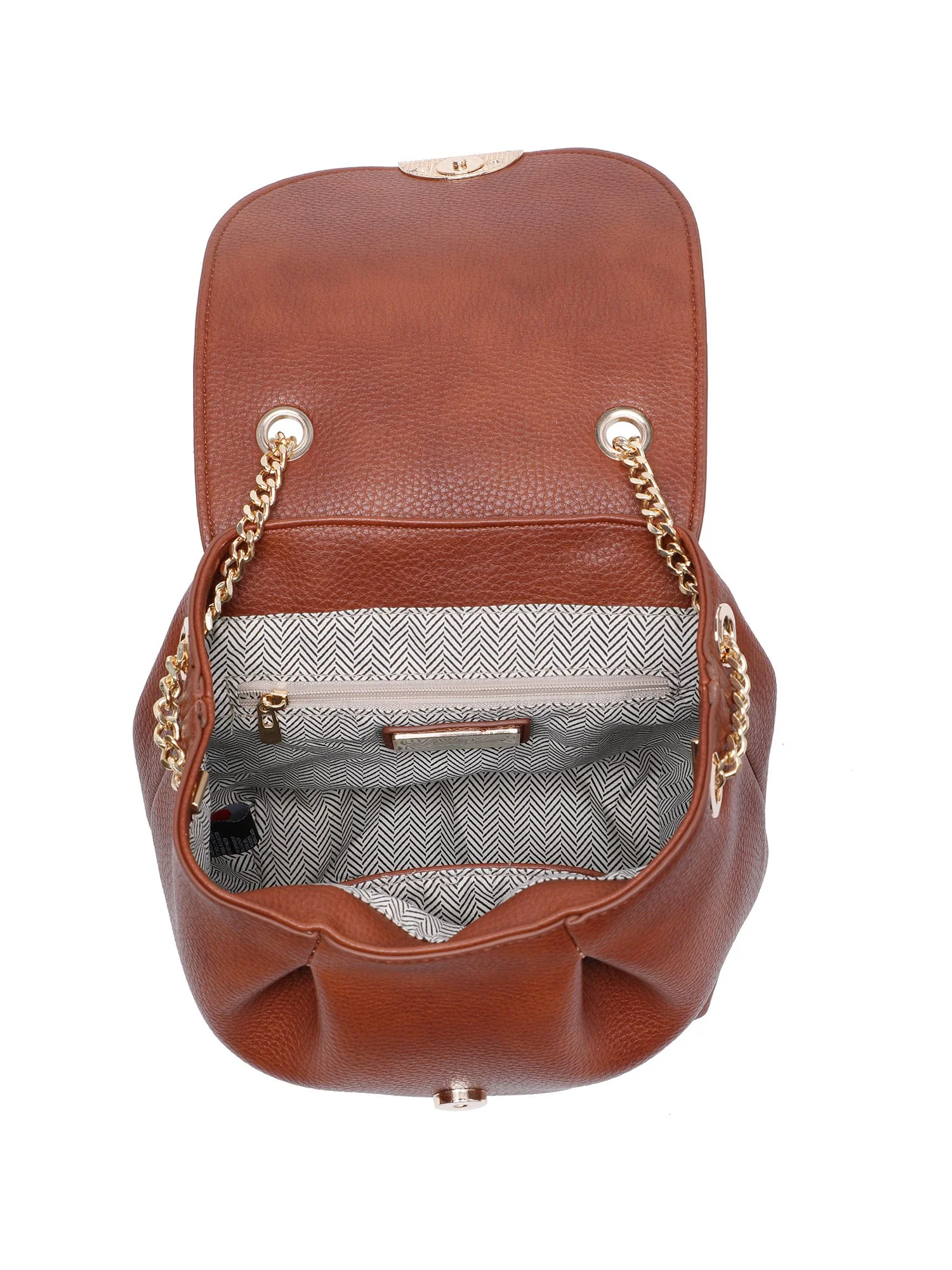 Suede Front Flap Crossbody Bag - Moda Luxe - Image 4