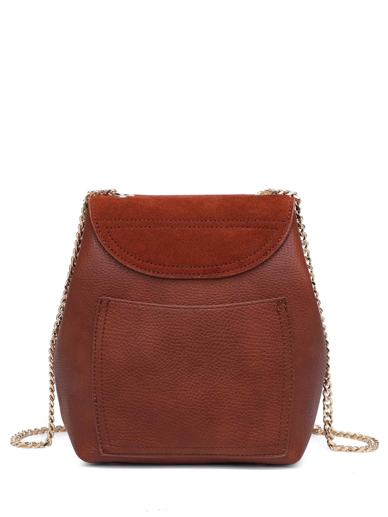 Suede Front Flap Crossbody Bag - Moda Luxe - Image 5