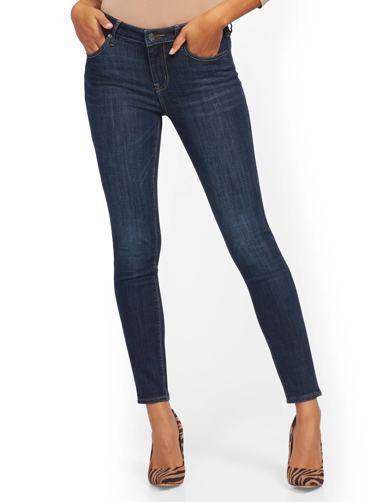 Sunday Mid-Rise Super-Skinny Jeans - Blue Myth