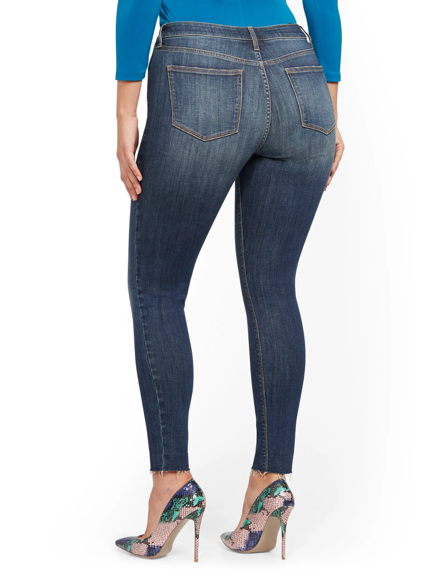 Sunday Mid-Rise Super-Skinny Jeans - Foxy Blue - Image 3