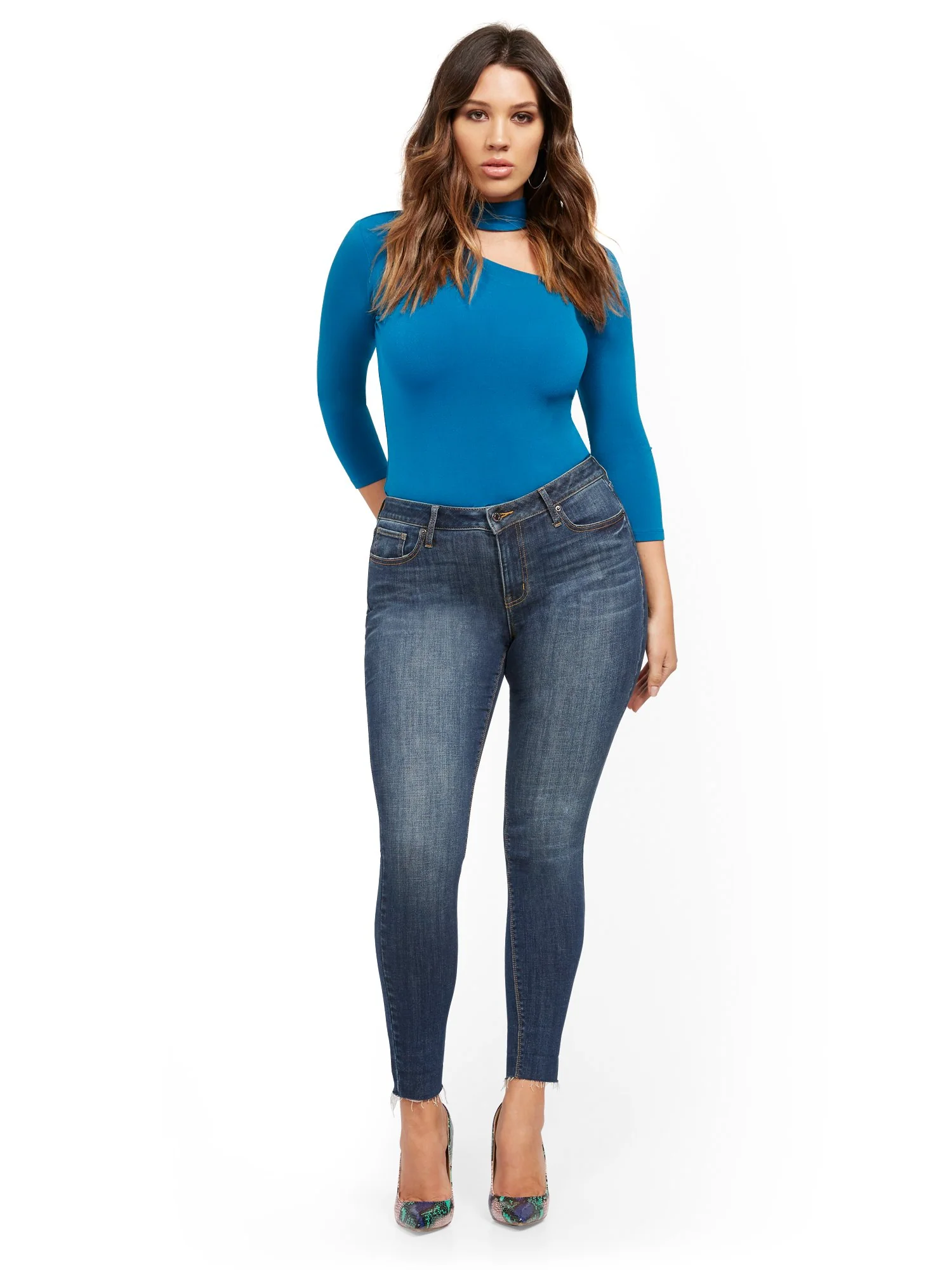 Sunday Mid-Rise Super-Skinny Jeans - Foxy Blue - Image 4