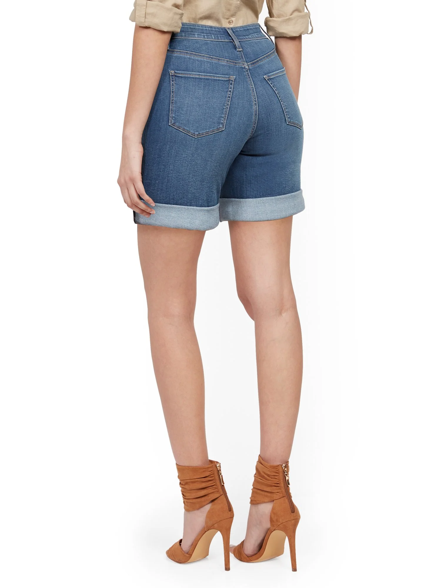 Super High-Waisted 5-Inch Short - Medium Blue - Image 3