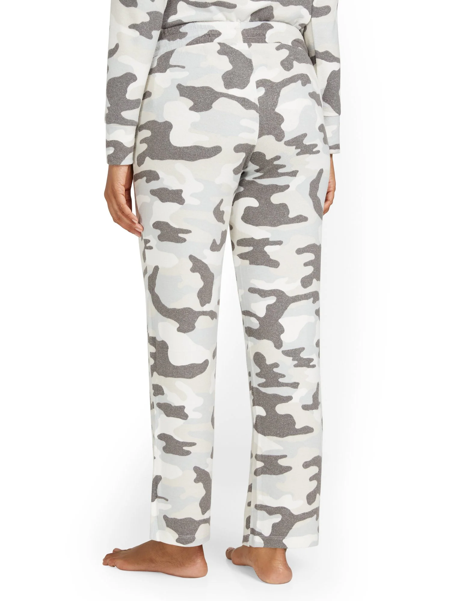 Super-Soft Knit Wide-Leg Pant - Camo-Print - Image 3