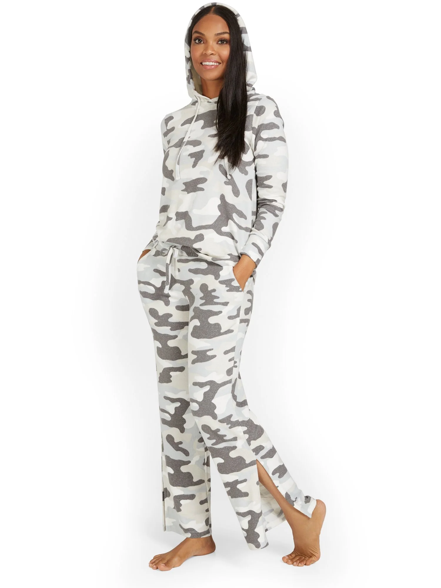 Super-Soft Knit Wide-Leg Pant - Camo-Print - Image 4
