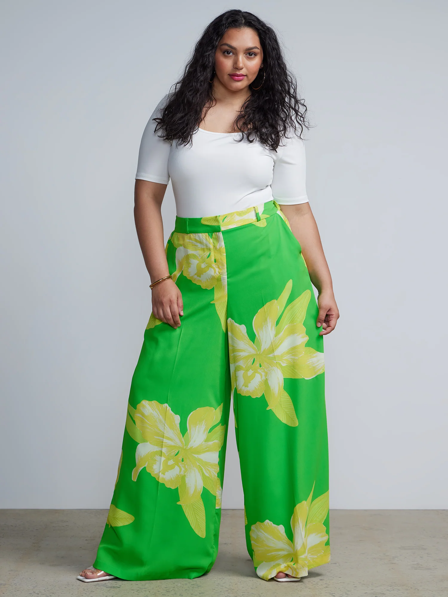 Super Wide High Rise Floral Palazzo Pants - Image 4