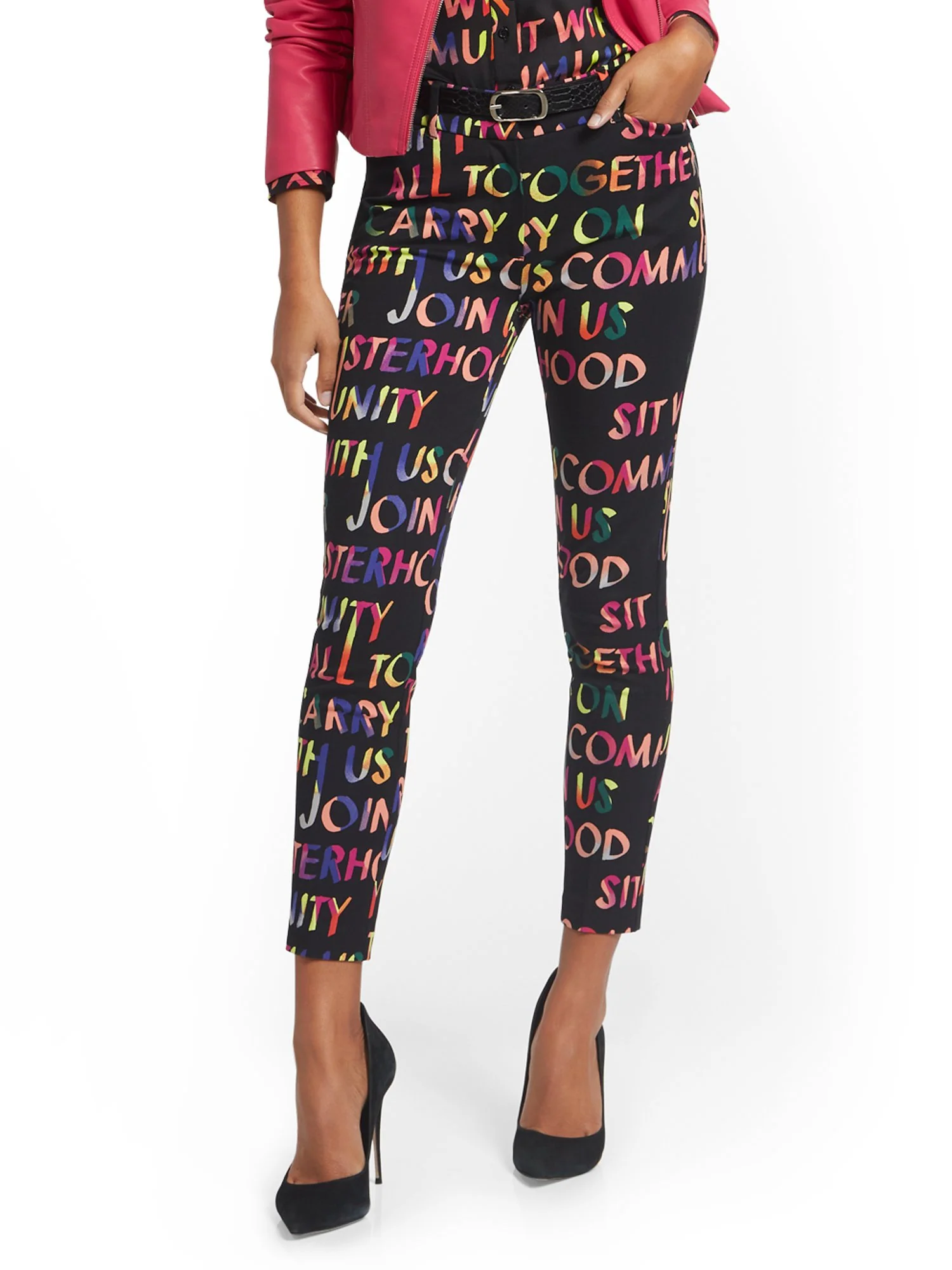 Tall Audrey High-Waisted Ankle Pant - Script-Print