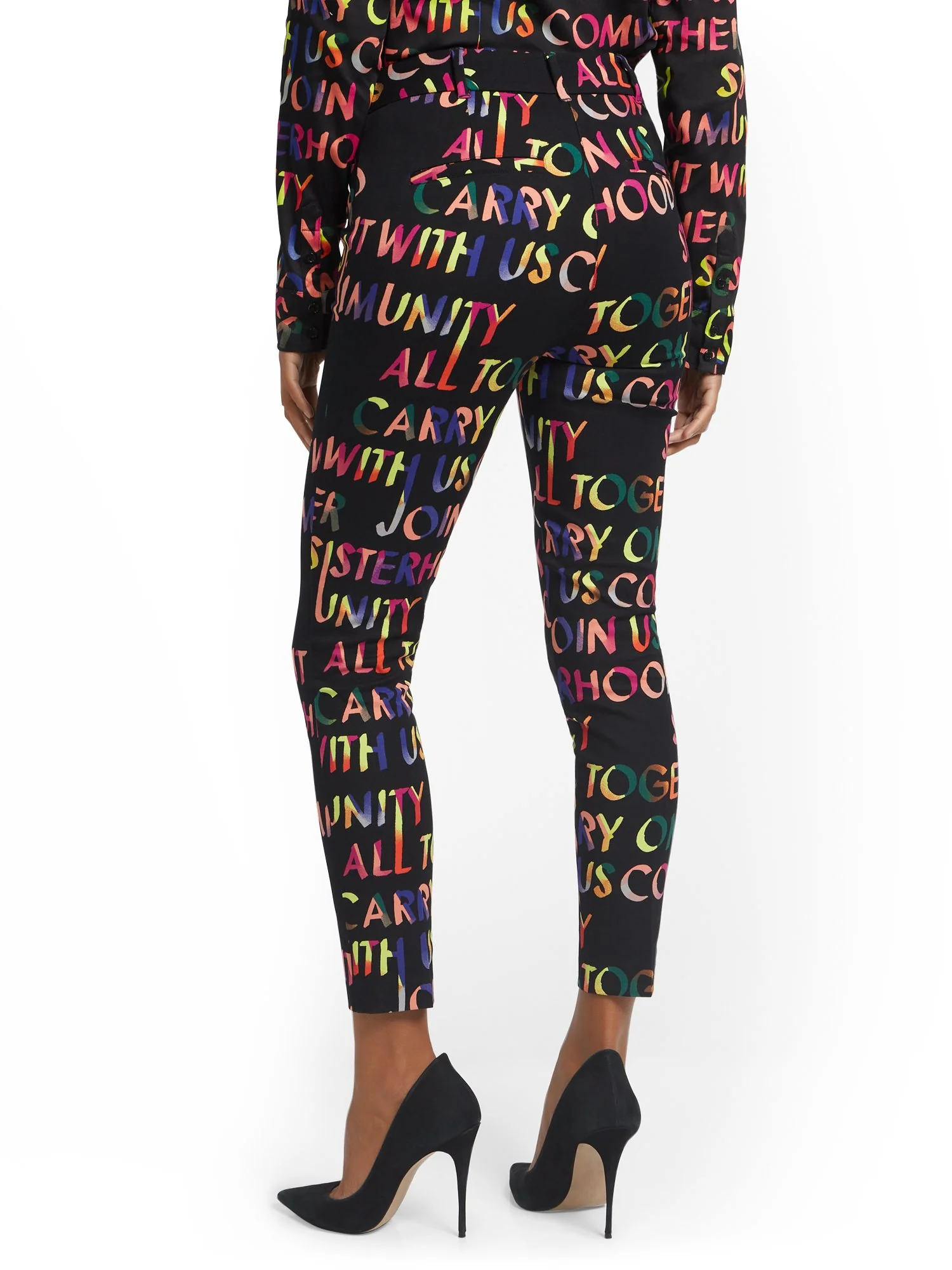 Tall Audrey High-Waisted Ankle Pant - Script-Print - Image 2
