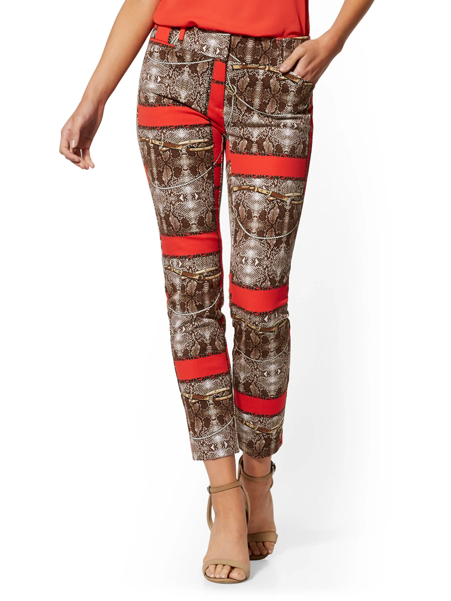 Tall Audrey Slim Leg Ankle Pant - Snake & Link Print