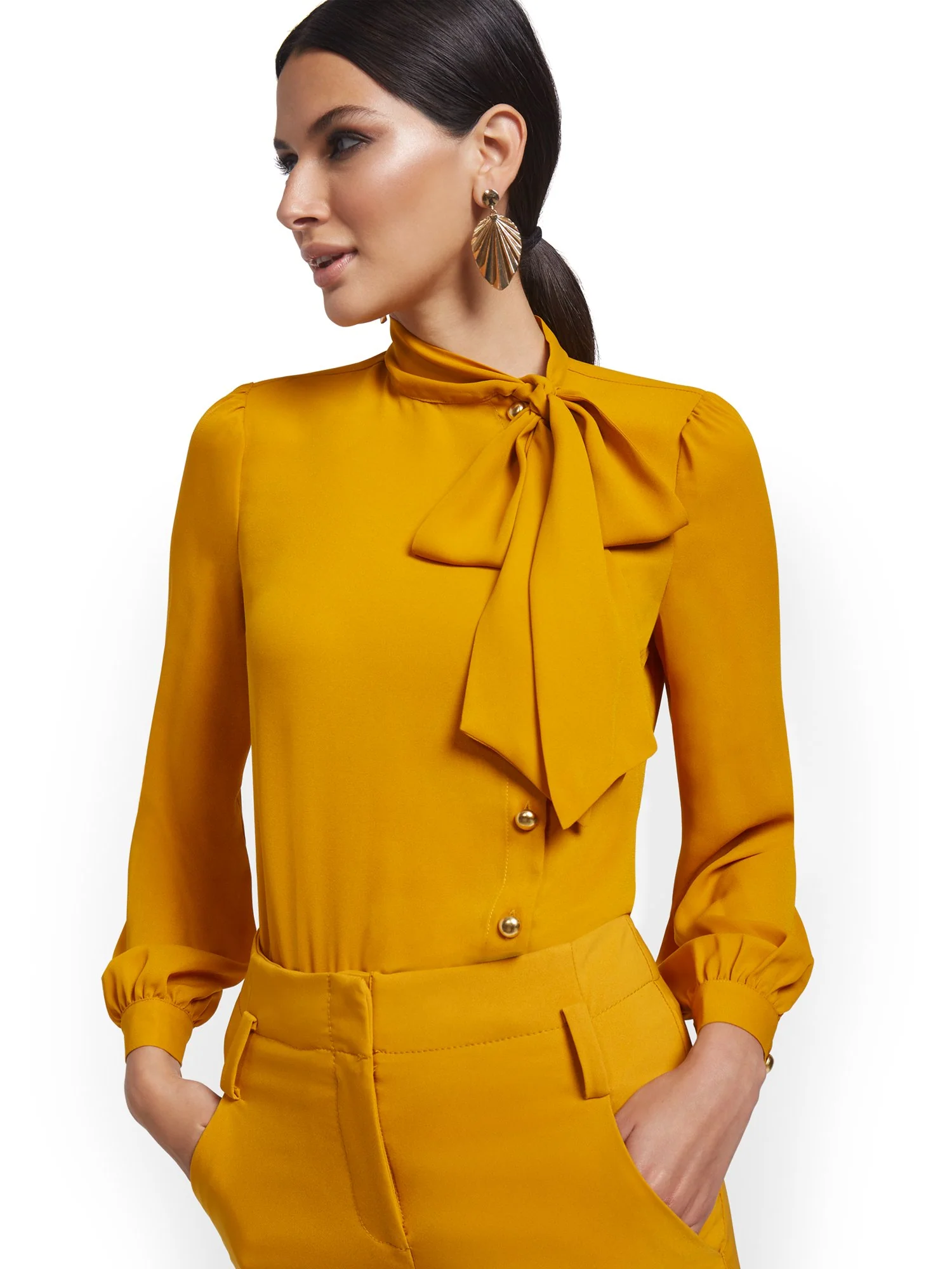 Tall Bow-Neck Blouse - Image 4