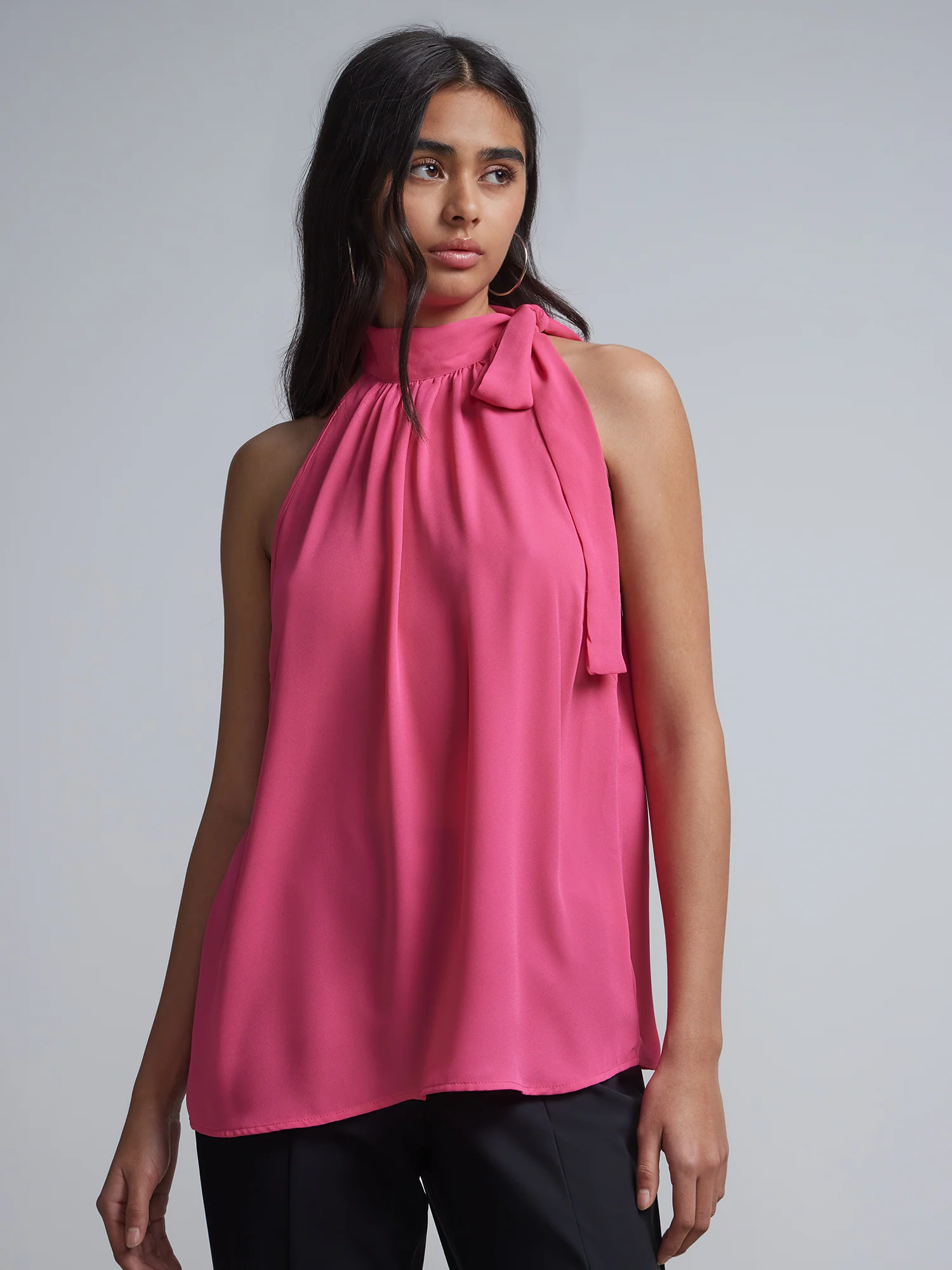 Tall Bow-Neck Halterneck Blouse - Image 11