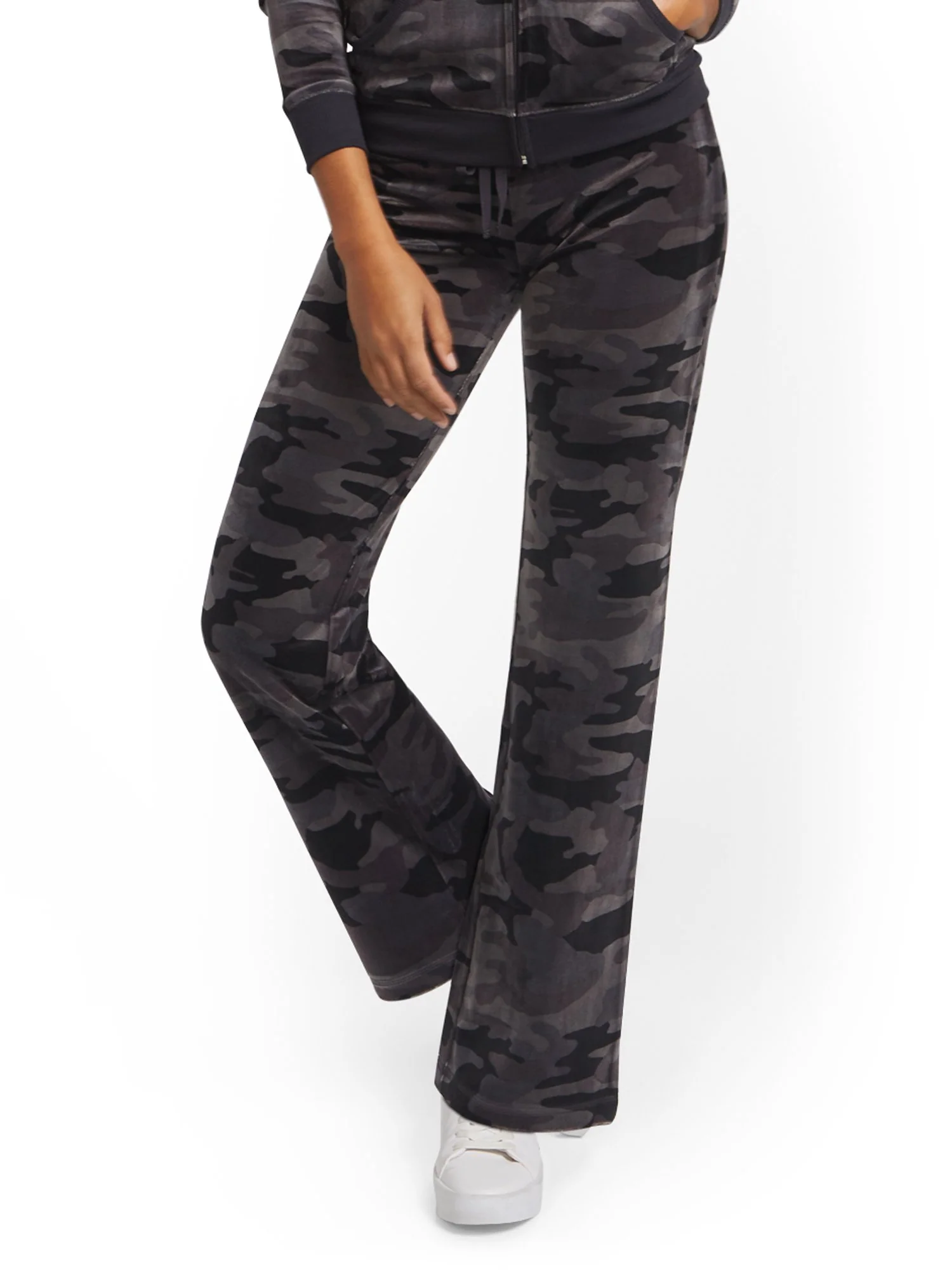 Tall Camo-Print Velour Straight-Leg Pant - Dreamy Velour Collection - Image 5