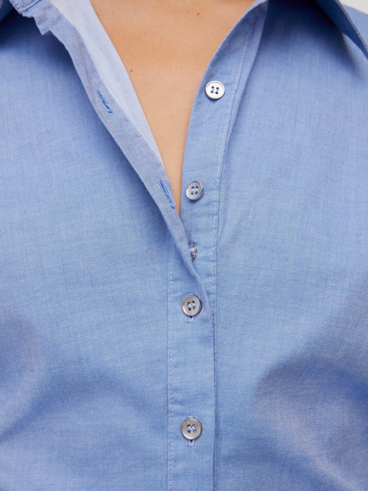 Tall Chambray Button-Front Secret Snap - NY&C Madison Shirt® - Image 4