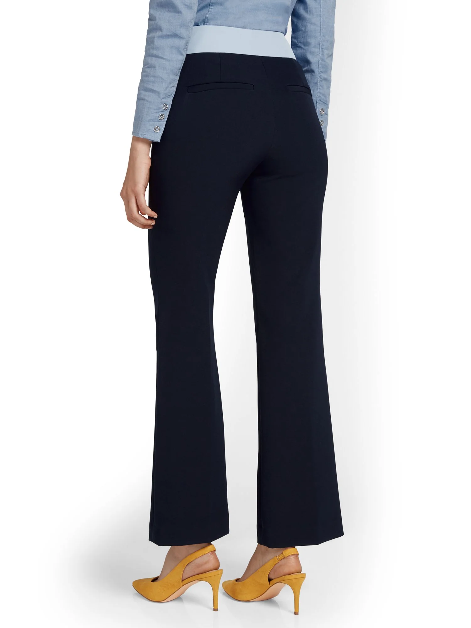 Tall Colorblock-Waist Wide-Leg Pant - Image 3
