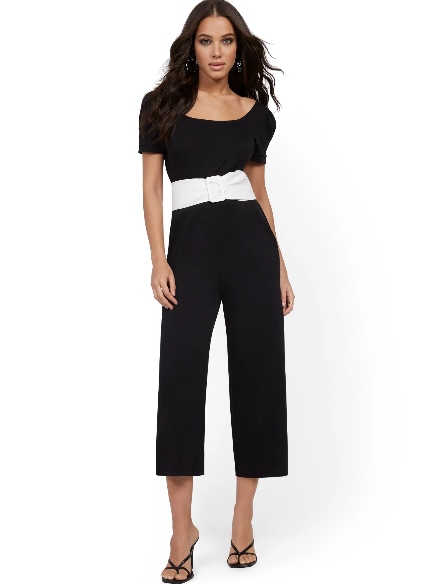 Tall Cotton Knit Culotte Jumpsuit - Image 2