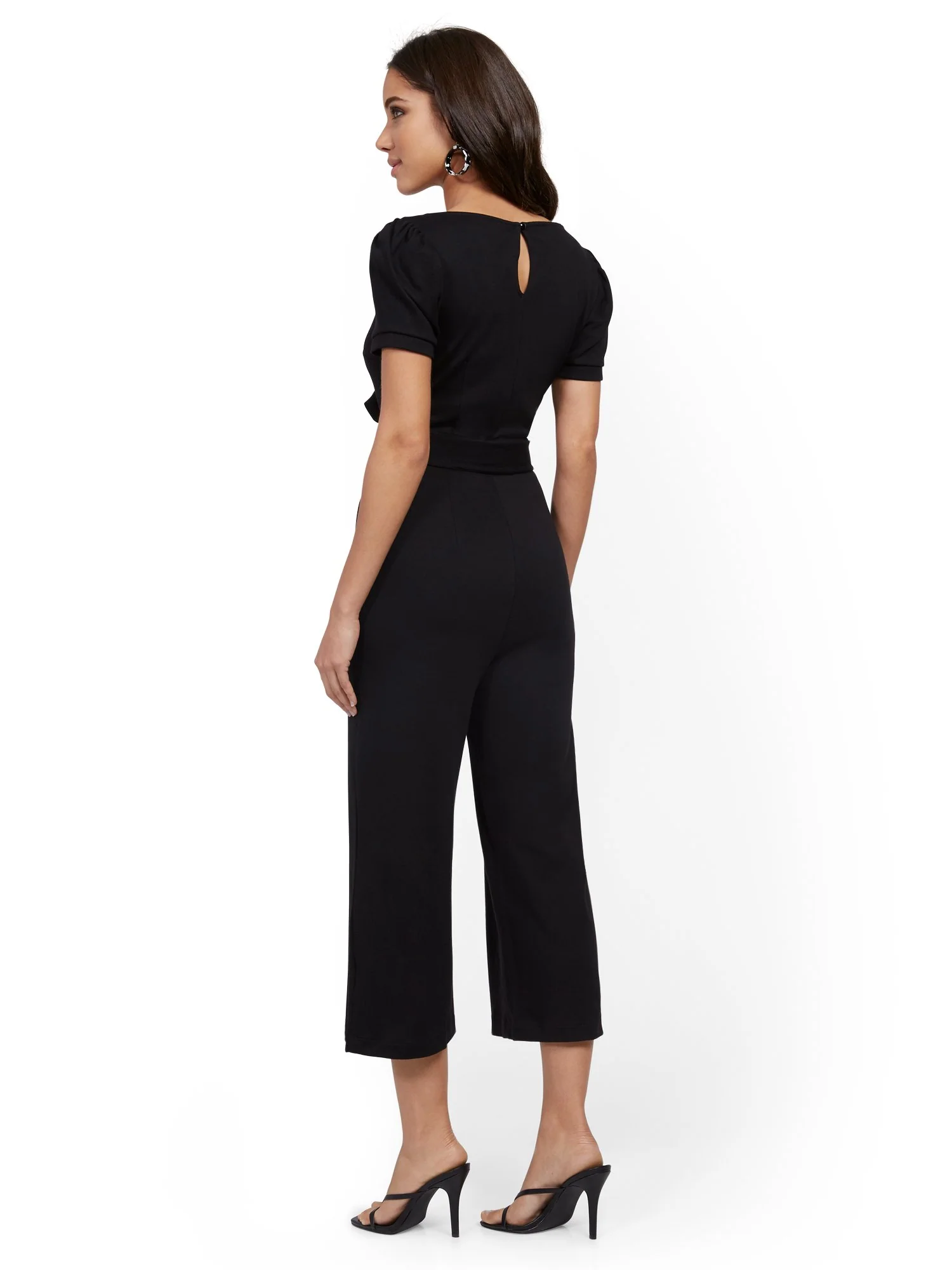 Tall Cotton Knit Culotte Jumpsuit - Image 3