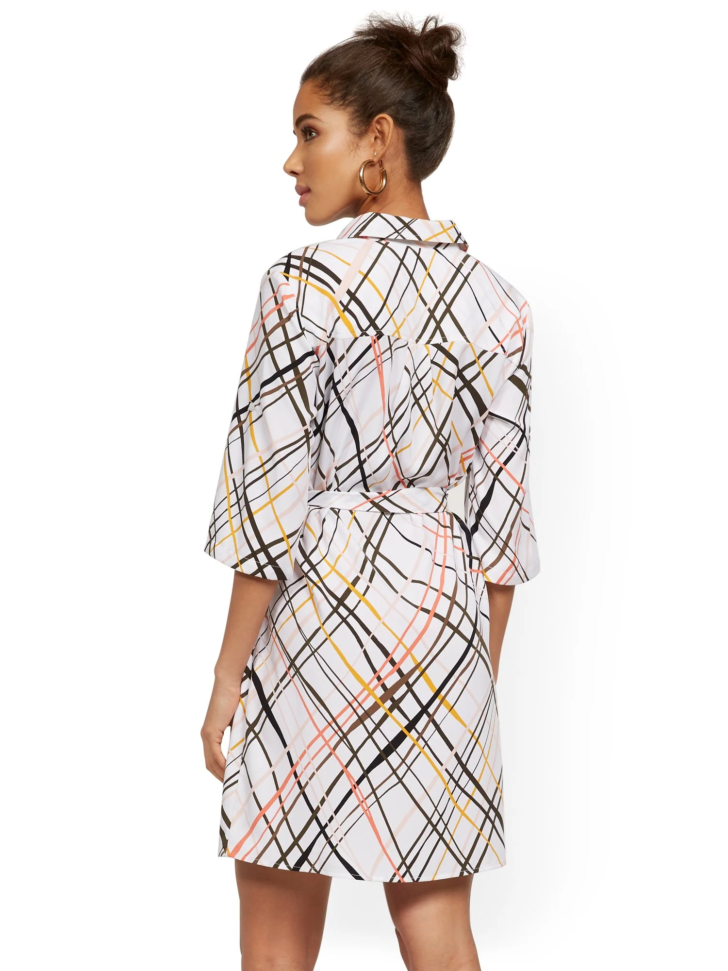 Tall Crosshatch Four-Pocket Shirtdress - Image 3