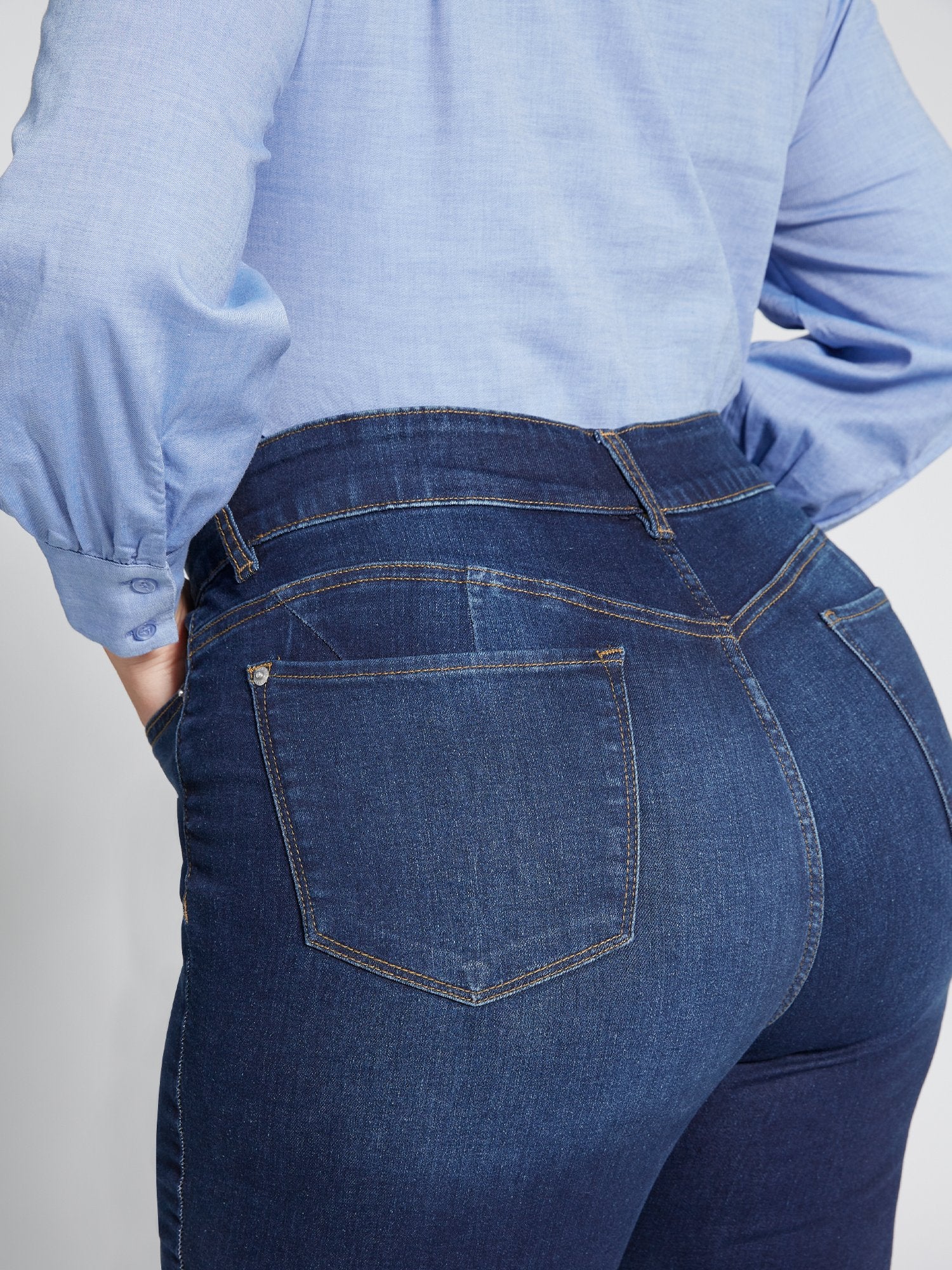 Tall Curvy High-Waisted Super-Skinny Jeans - Dark Wash - Image 5