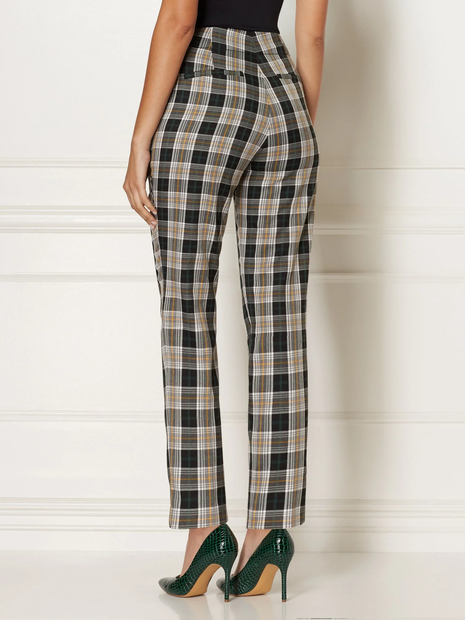 Tall Elise Plaid Pant - Eva Mendes Collection - Image 3