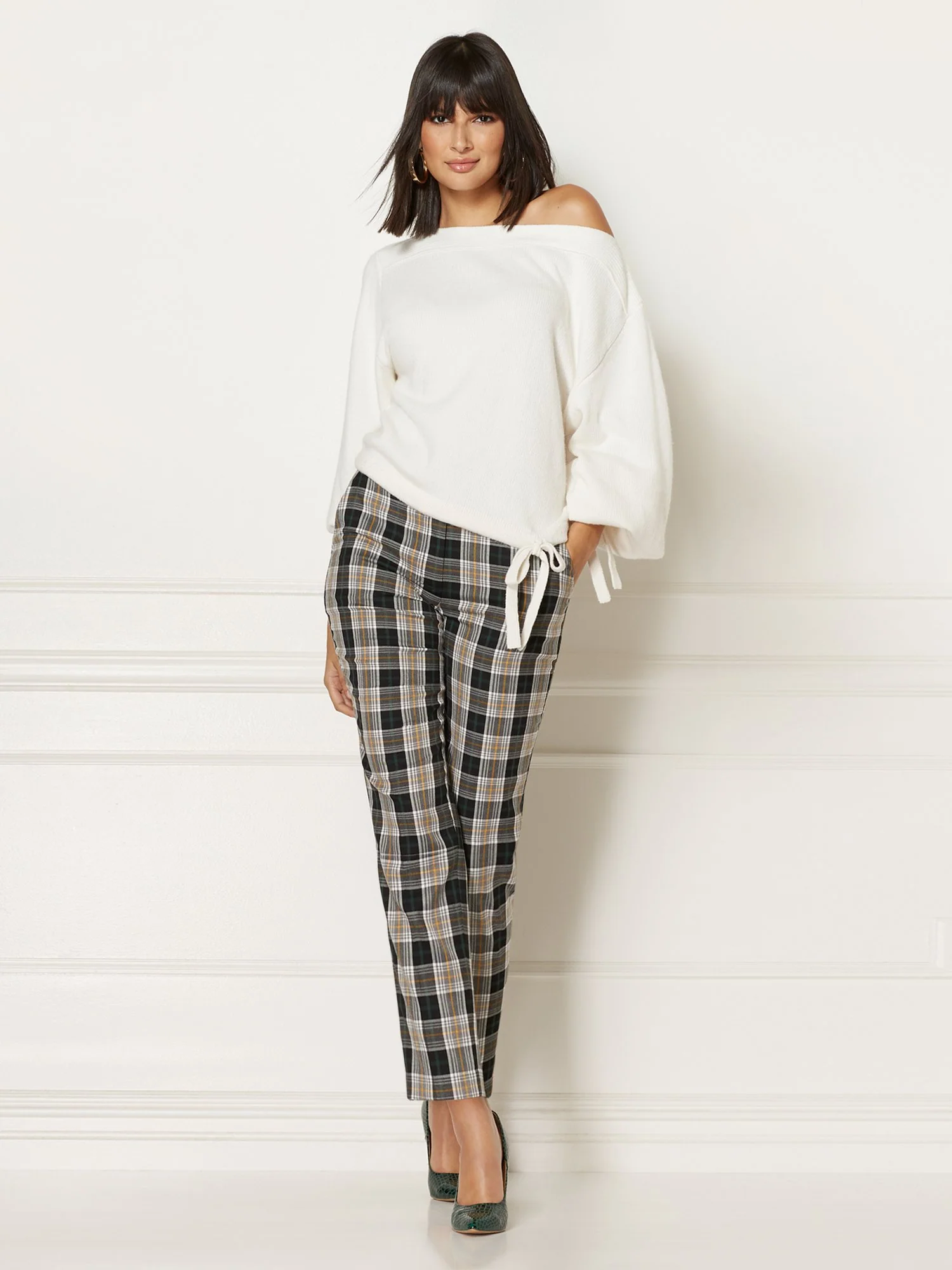 Tall Elise Plaid Pant - Eva Mendes Collection - Image 4
