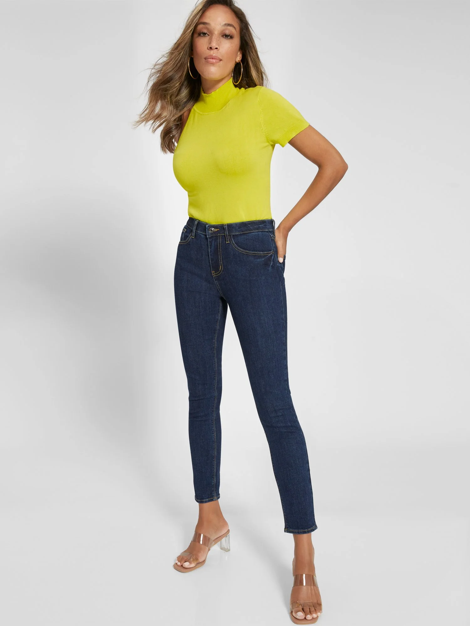 Tall Essential High-Waisted Skinny Jeans - Dark Wash - Image 2
