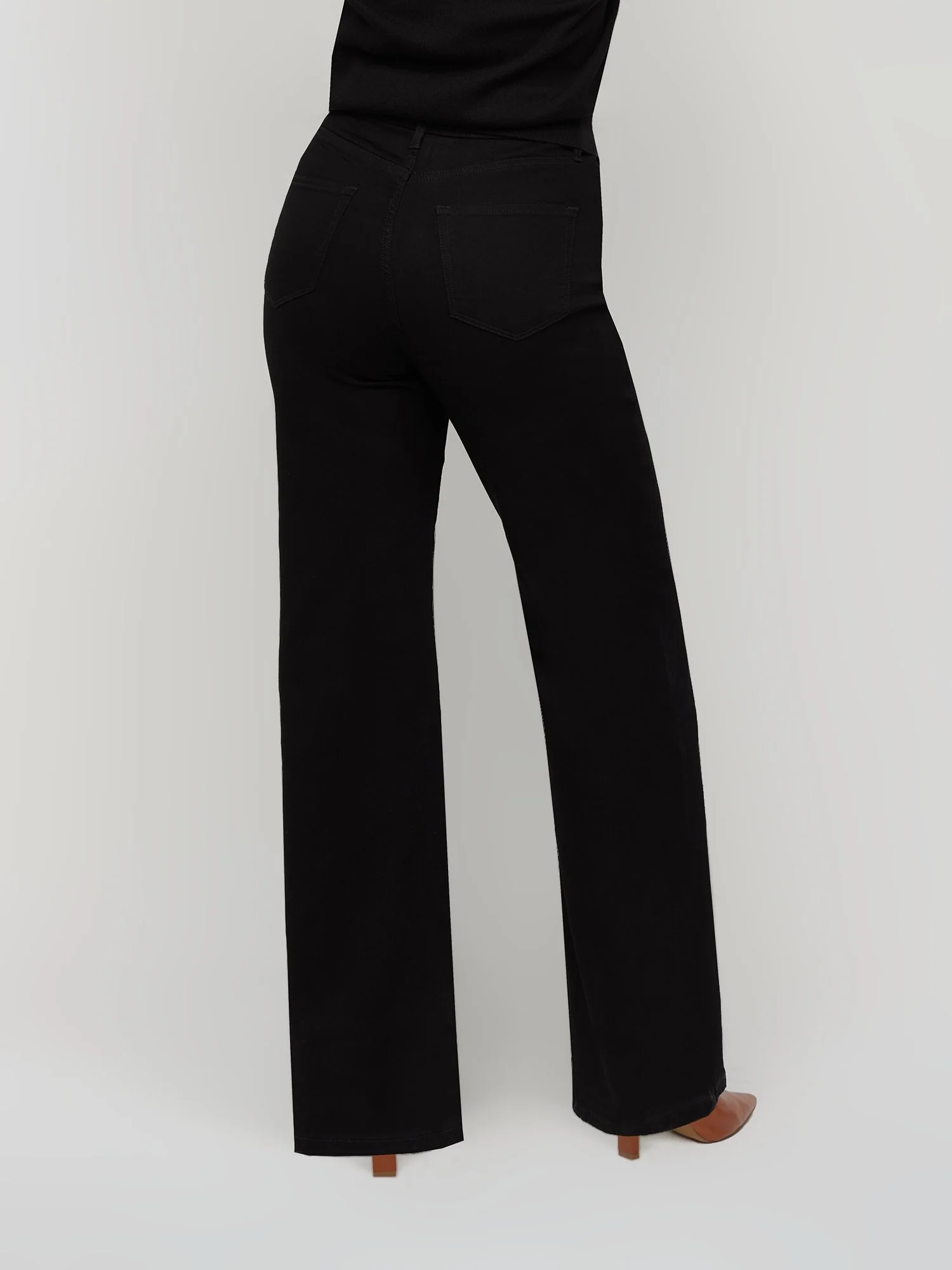 Tall Essential High-Waisted Wide-Leg Jeans - Black - Image 2