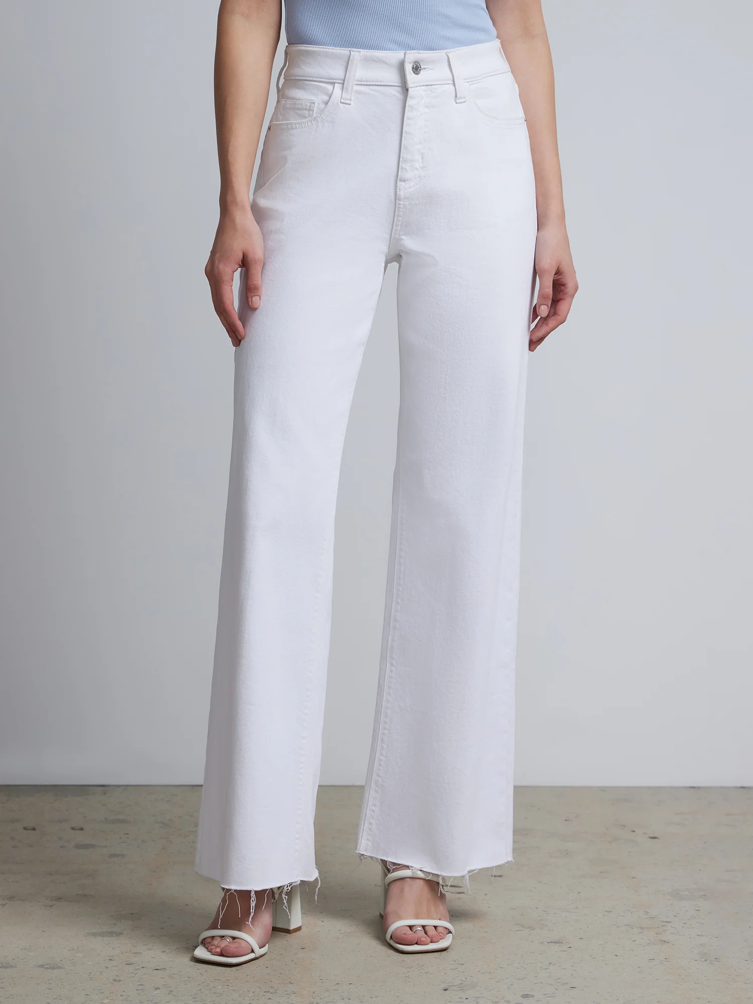 Tall Essential High-Waisted Wide-Leg Jeans - White