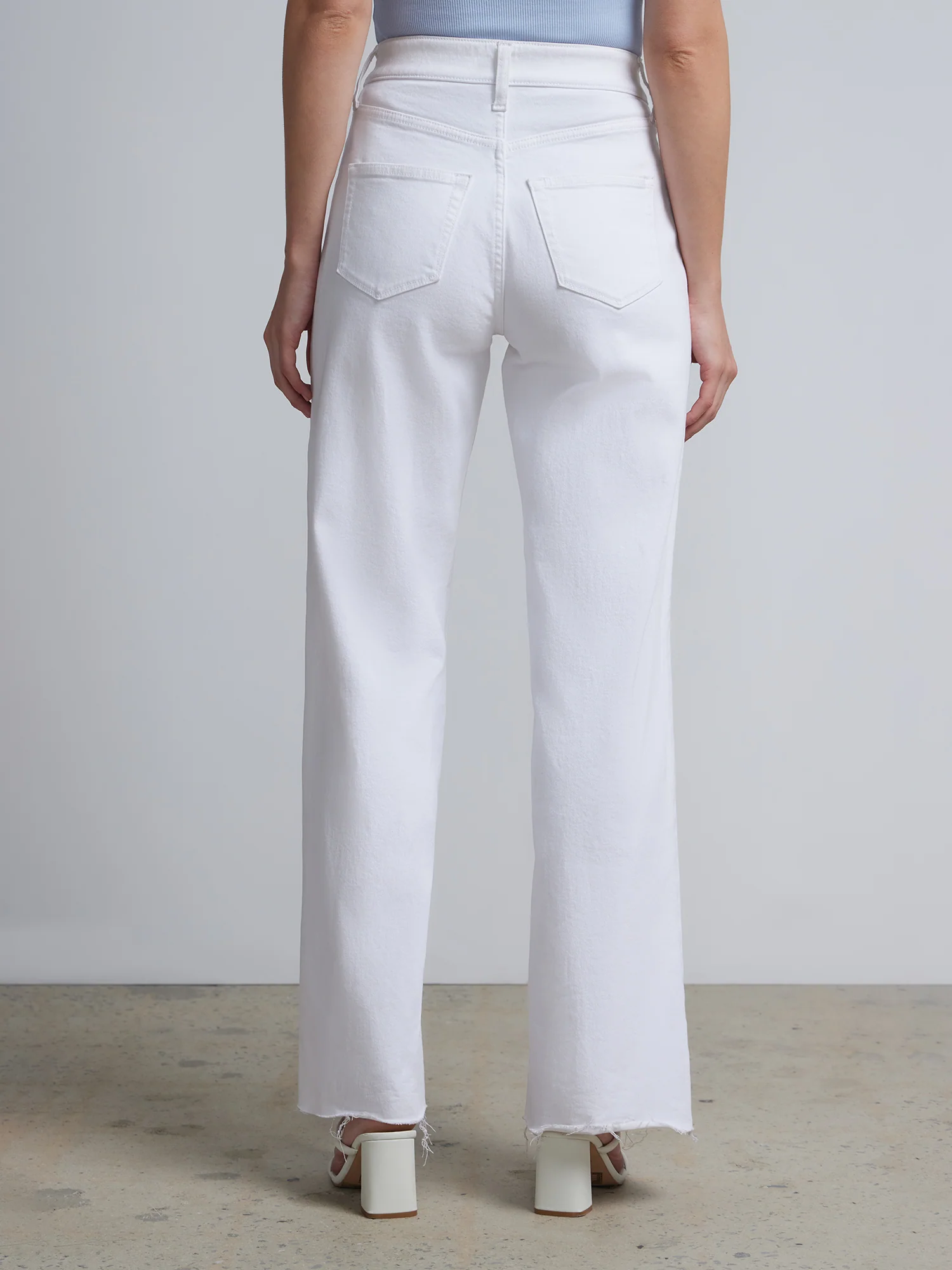 Tall Essential High-Waisted Wide-Leg Jeans - White - Image 3