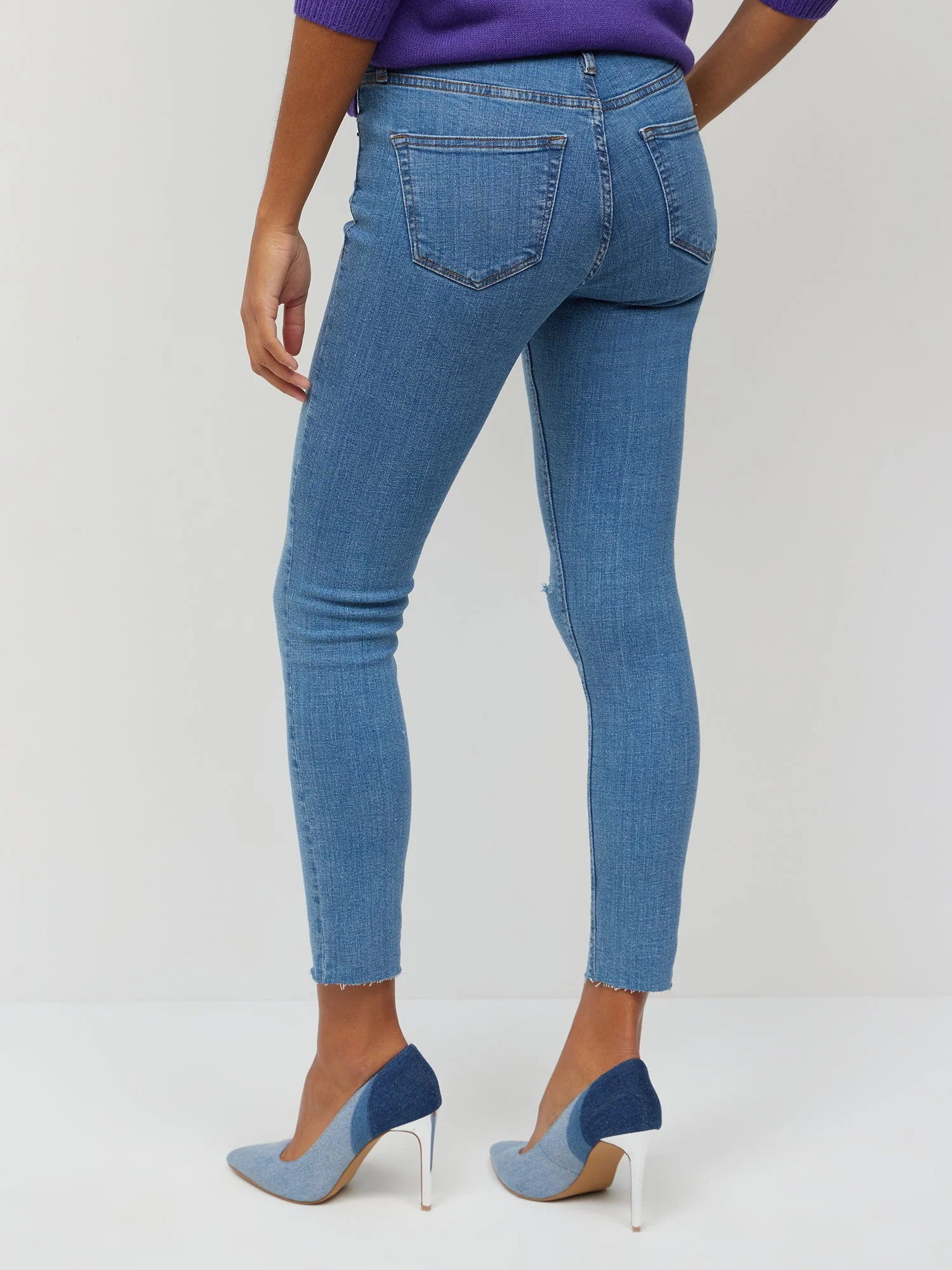 Tall Essential Mid-Rise Skinny Ankle Jeans - Medium Wash - Image 2