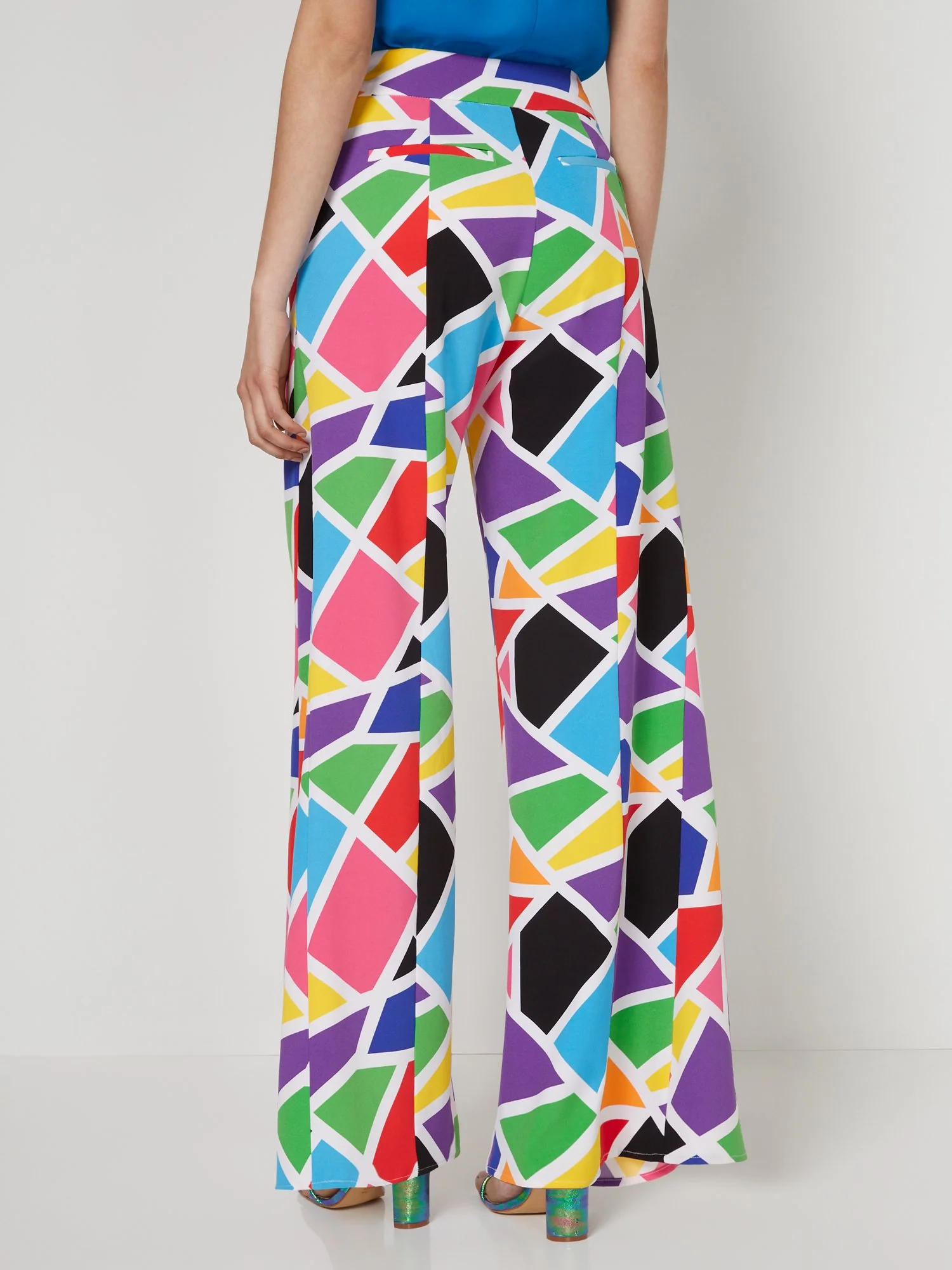 Tall Geometric-Print High-Waisted Wide-Leg Pant - Image 3