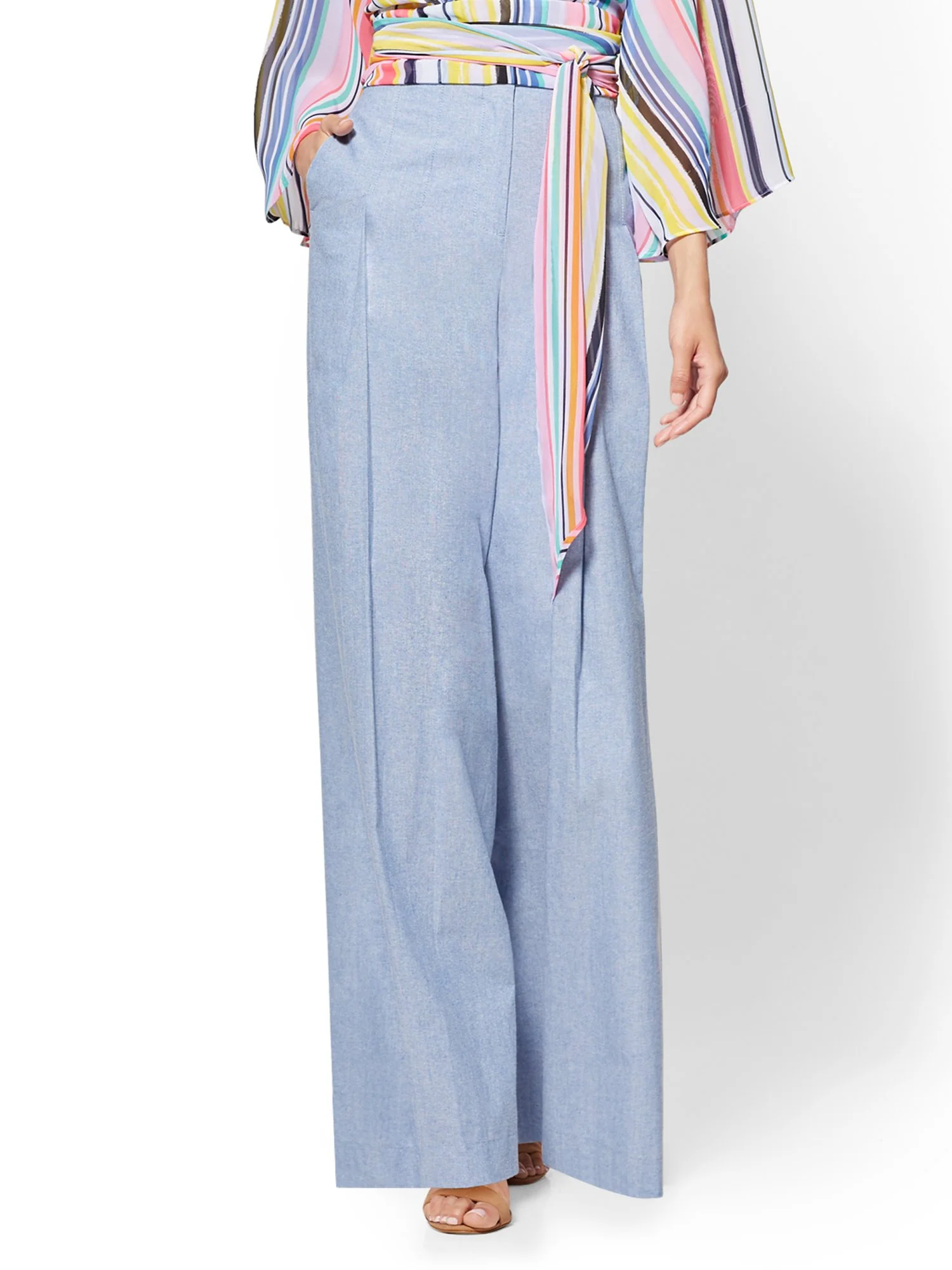 Tall High-Waist Pleated Palazzo Pant - 7th Avenue - Image 2