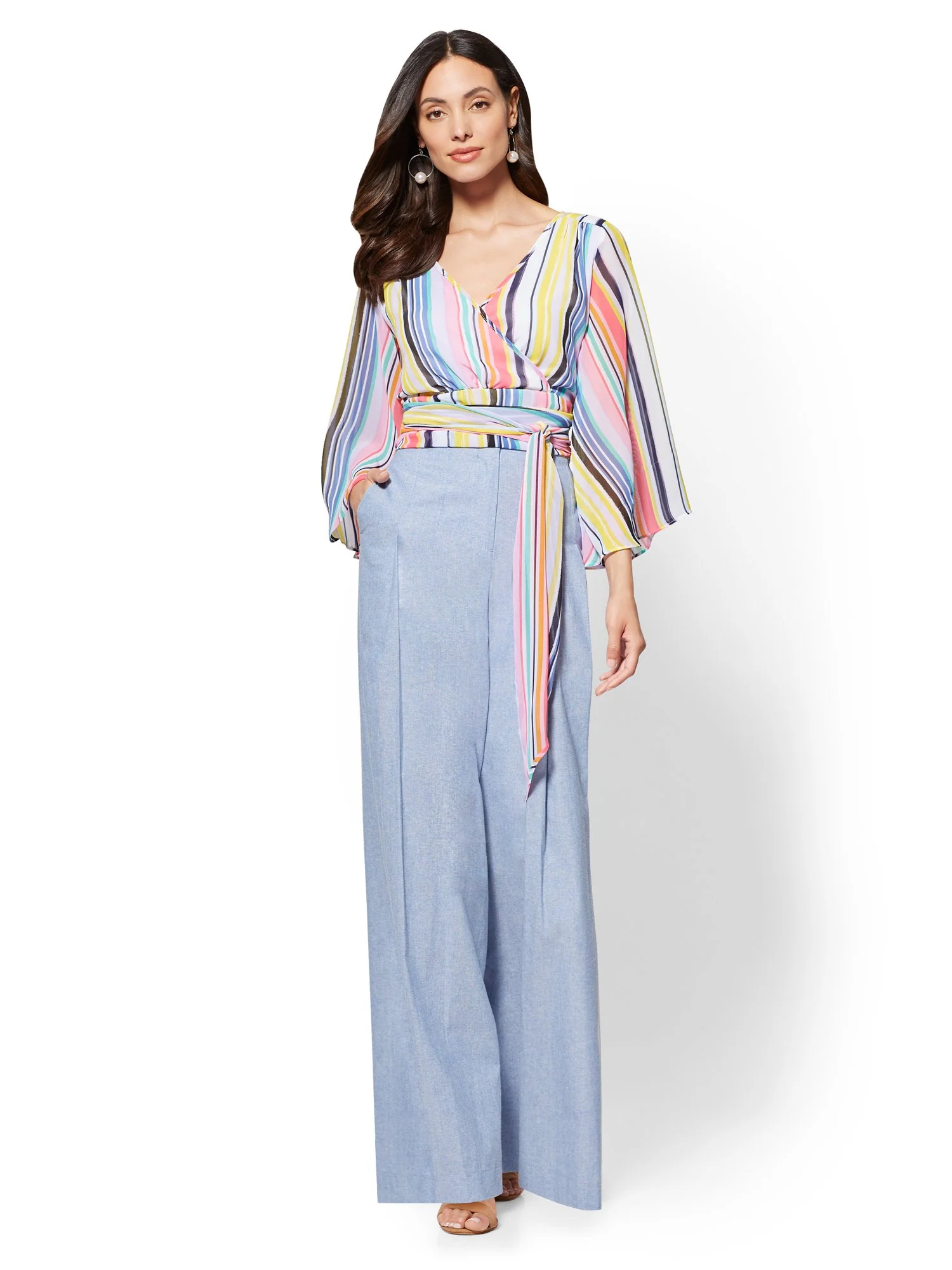 Tall High-Waist Pleated Palazzo Pant - 7th Avenue - Image 4
