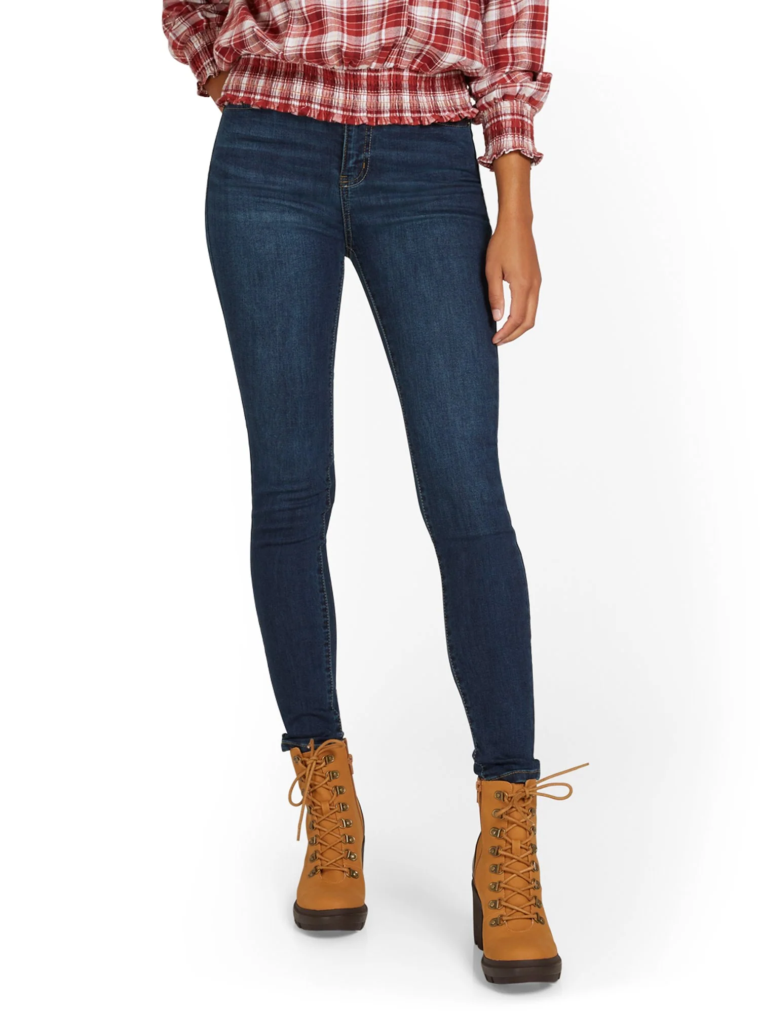 Tall High-Waisted Curvy Essential Skinny Jeans - Moonlight Blue Wash