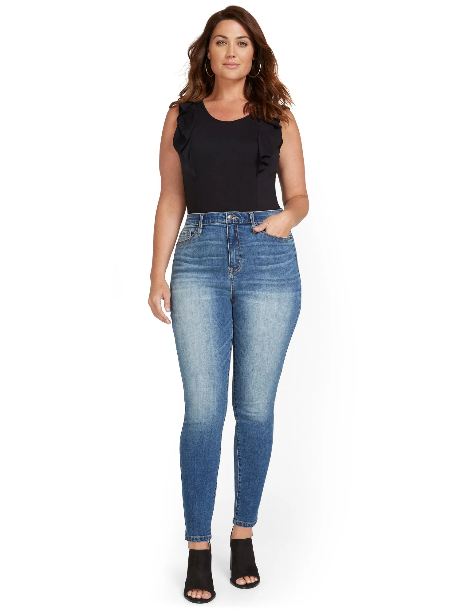 Tall High-Waisted Curvy Essential Skinny Jeans - Orchard Wash - Image 6
