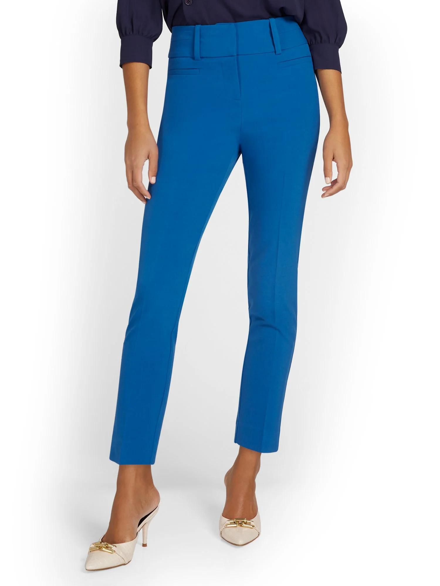 Tall High-Waisted Modern Fit Ankle Pant - Essential Stretch - Image 15