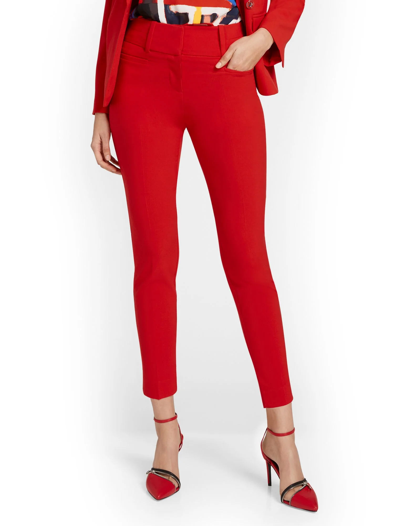 Tall High-Waisted Modern Fit Ankle Pant - Essential Stretch - Image 22