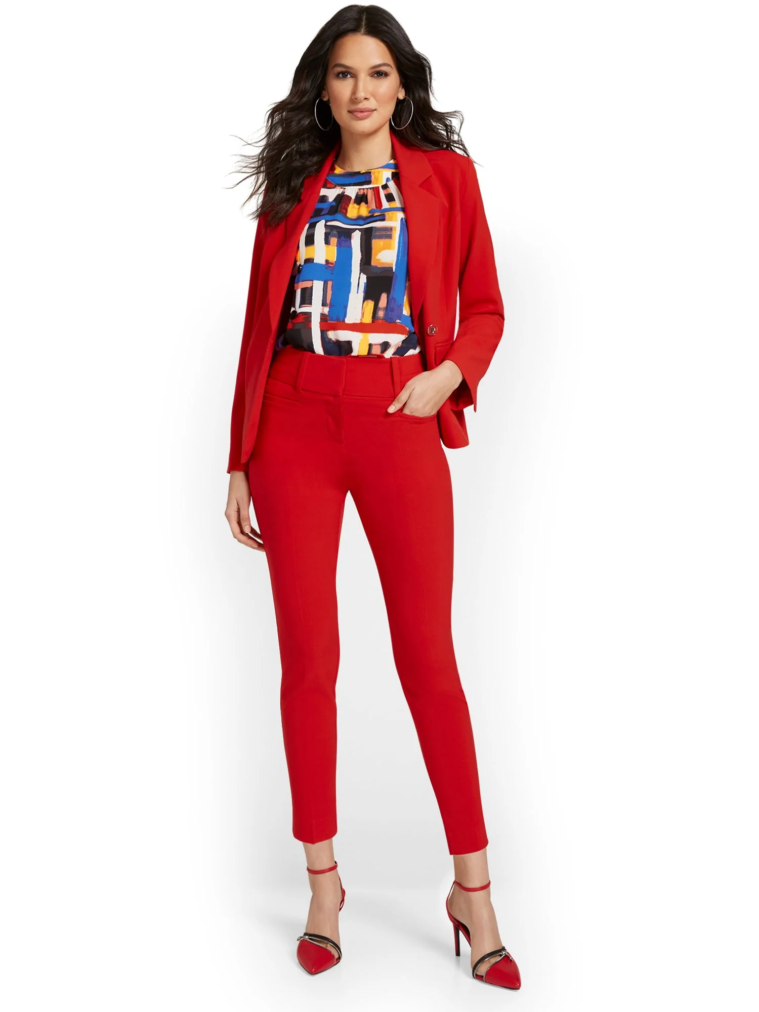 Tall High-Waisted Modern Fit Ankle Pant - Essential Stretch - Image 24