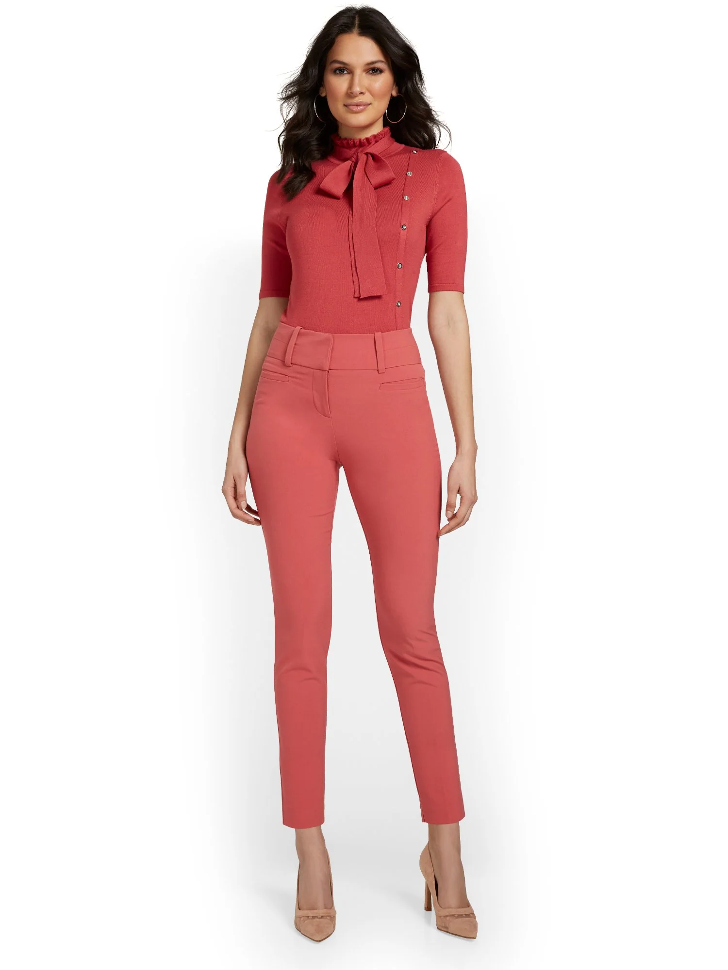 Tall High-Waisted Modern Fit Ankle Pant - Essential Stretch - Image 28