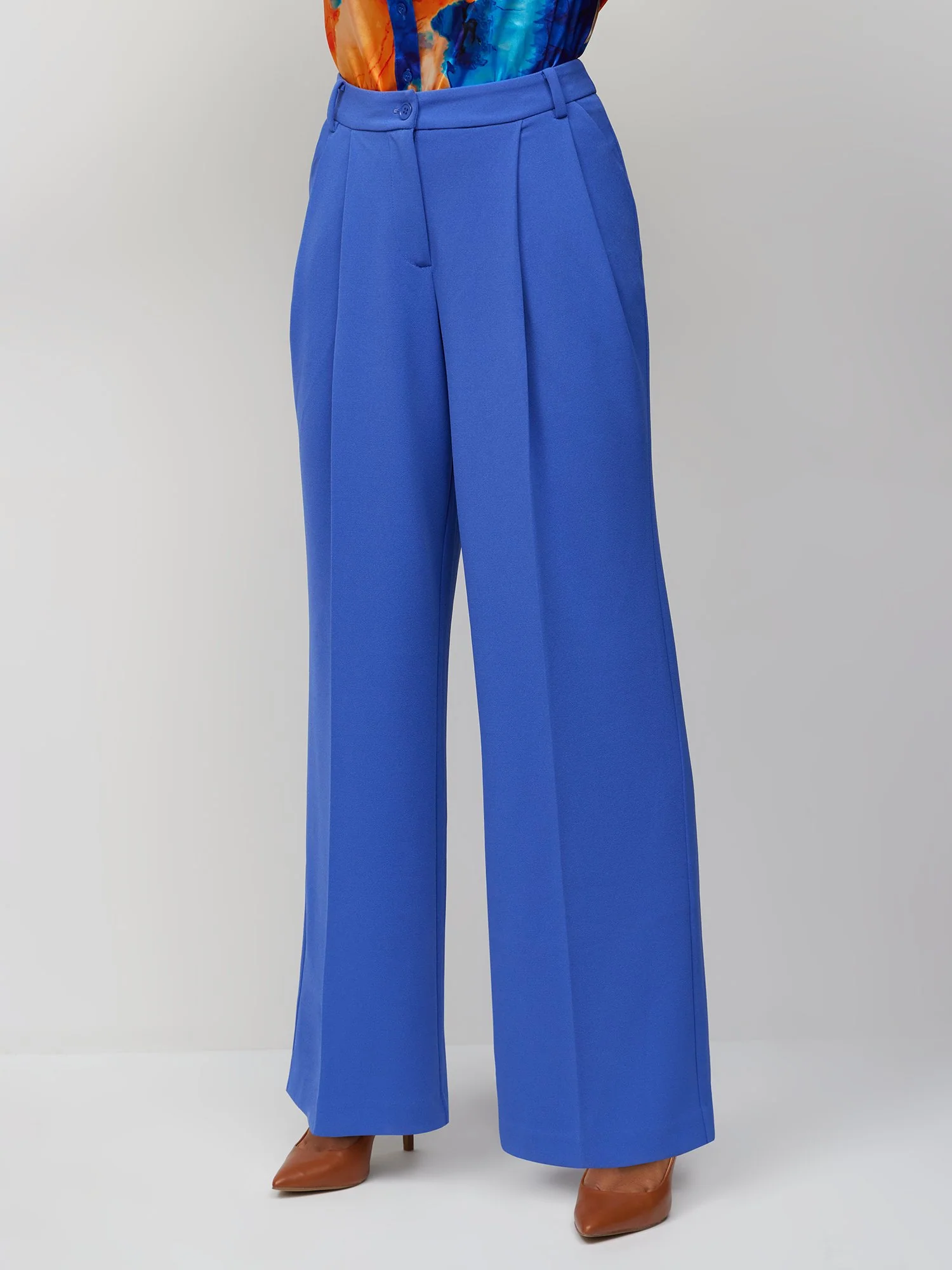 Tall High-Waisted Pleated Wide-Leg Pant - Magic Crepe® - Image 12
