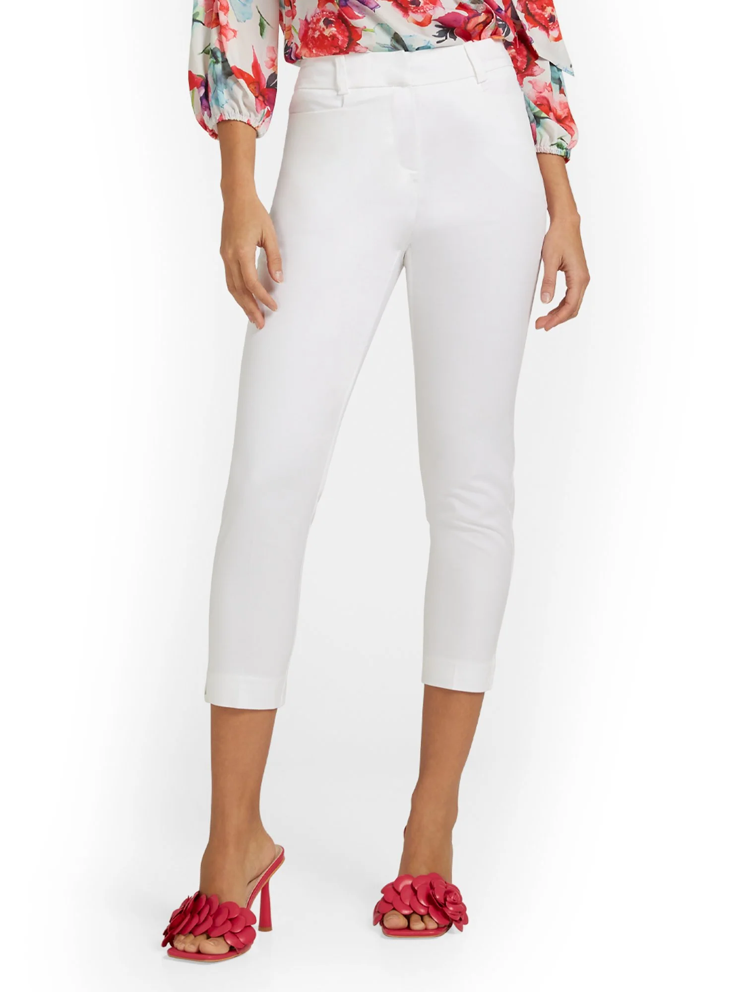 Tall High-Waisted White Capri Pant - Image 2