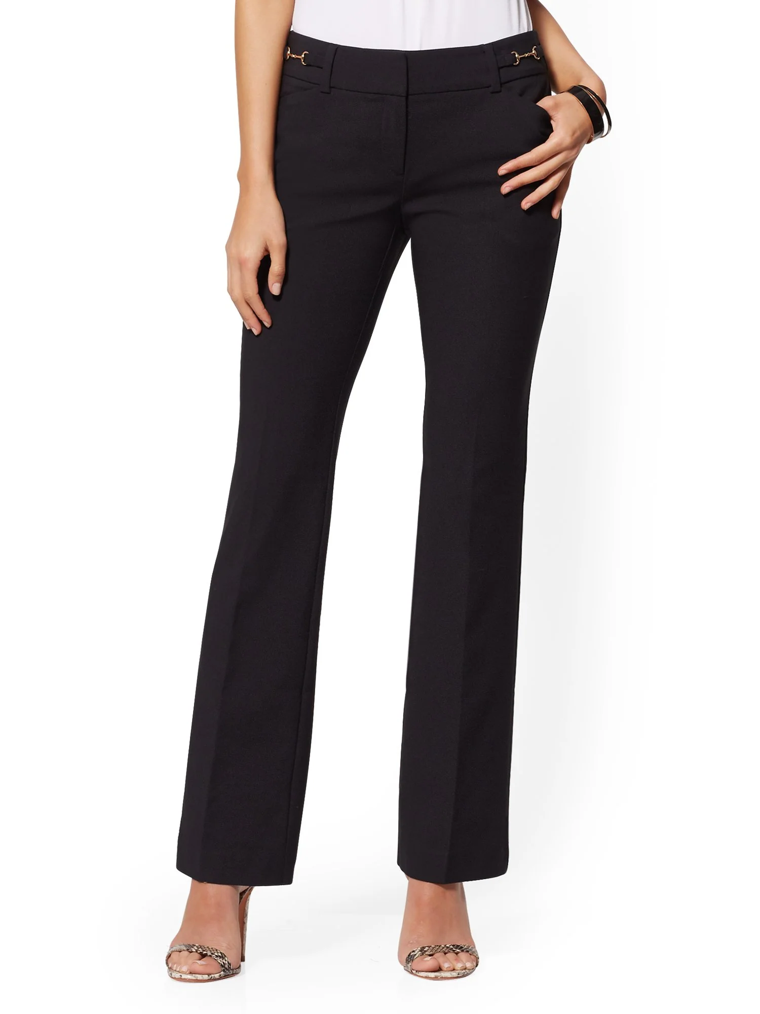 Tall Horsebit-Accent Bootcut Pant - Modern - All-Season Stretch - 7th Avenue - Image 2
