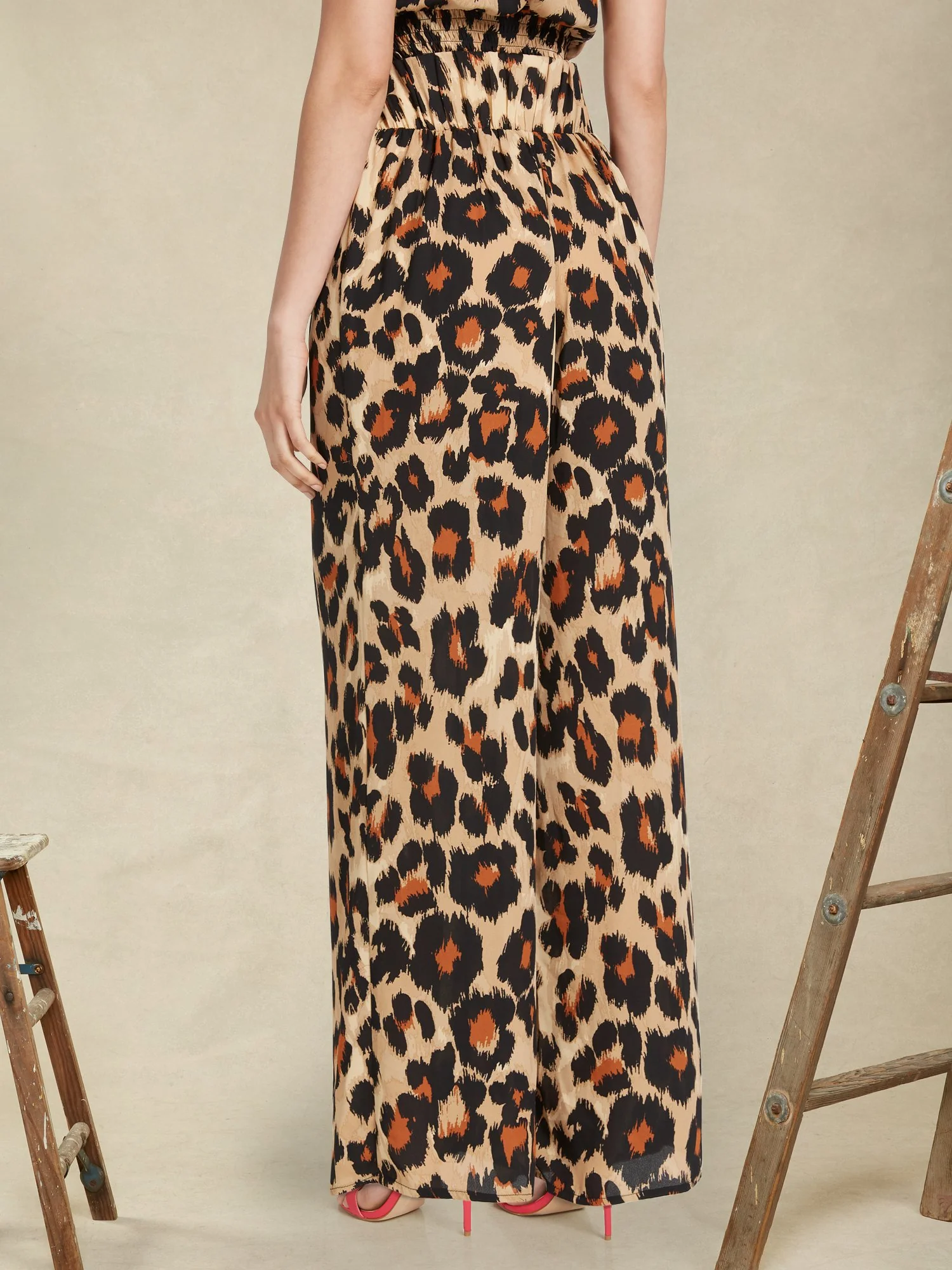 Tall Leopard-Print Palazzo Pant - Image 3