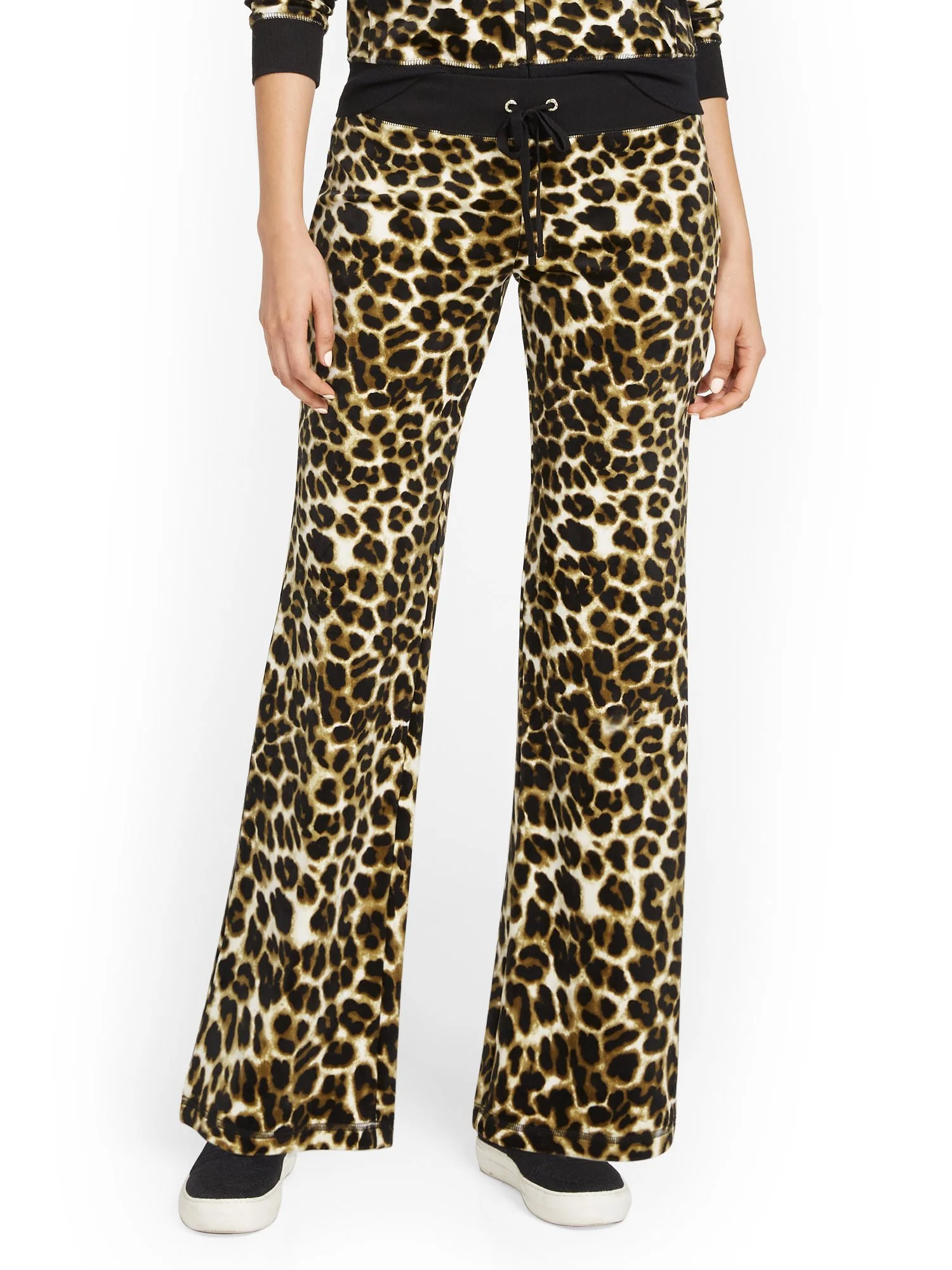 Tall Leopard-Print Velour Straight-Leg Pant - Dreamy Velour Collection - Image 2