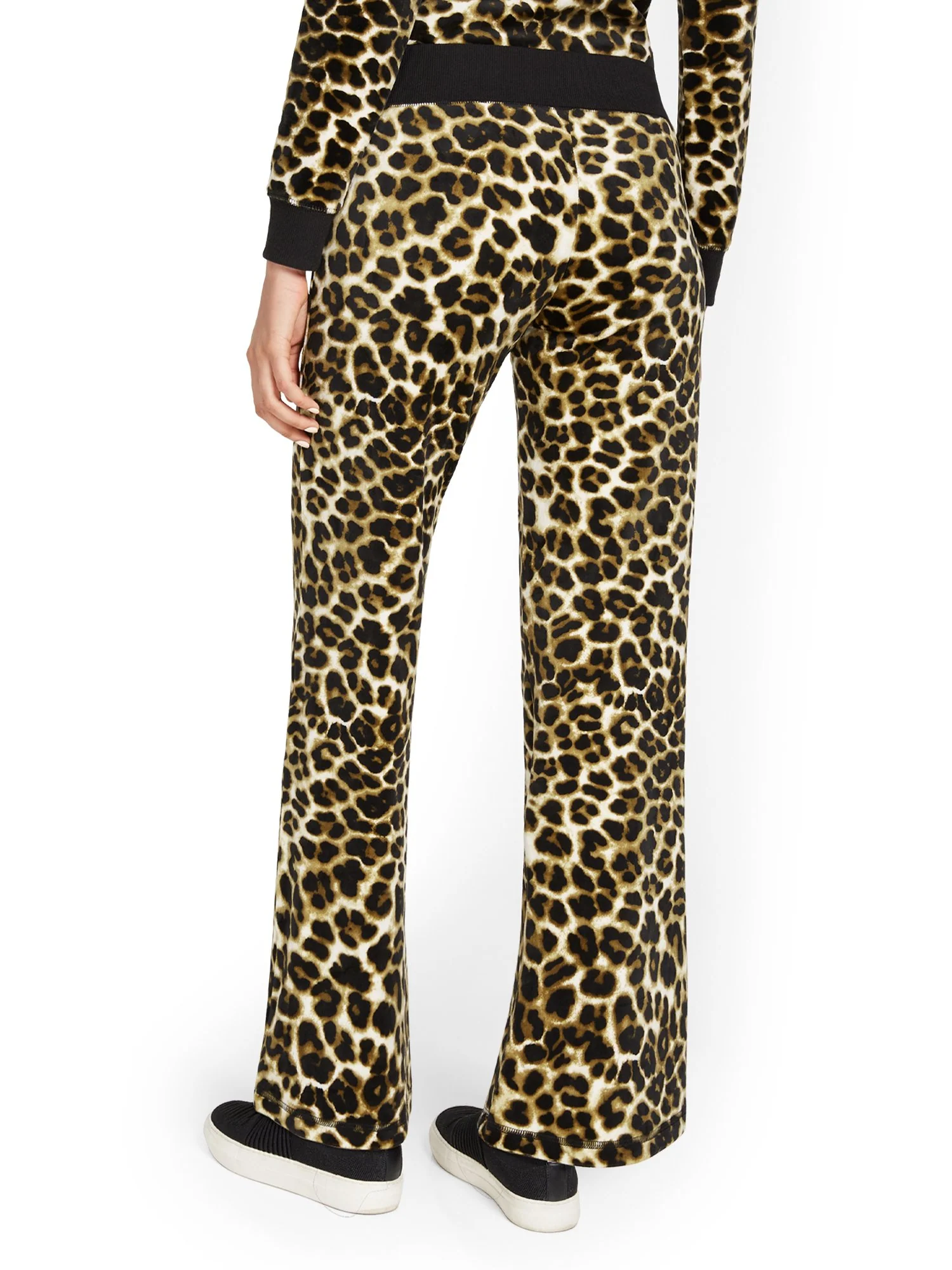 Tall Leopard-Print Velour Straight-Leg Pant - Dreamy Velour Collection - Image 3